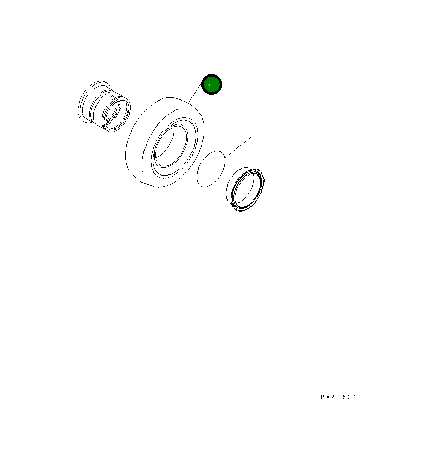 Шина 56D-30-13130 Komatsu