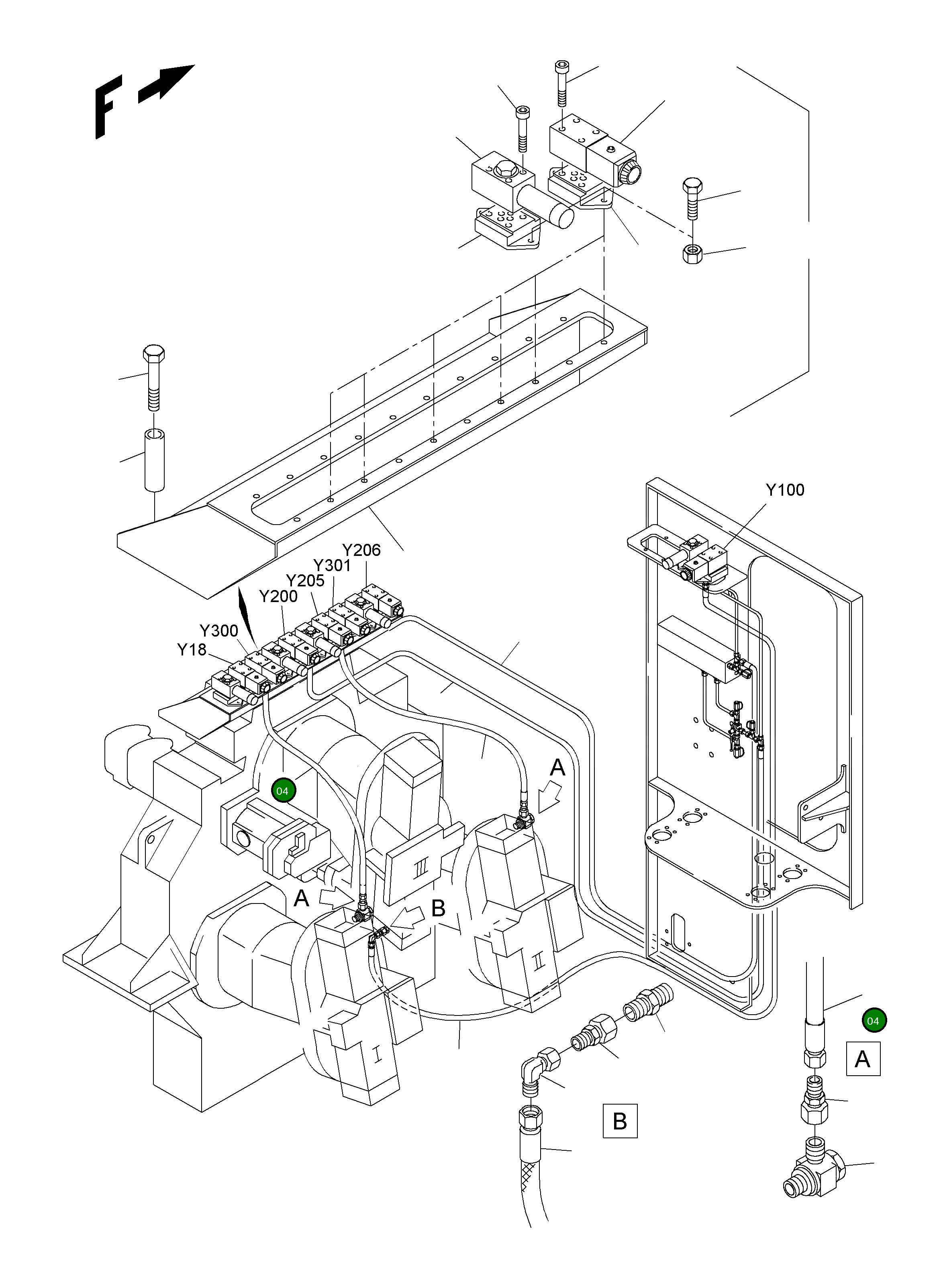 Шланг в сборе DN 10 x 1030 515 491 98 Komatsu