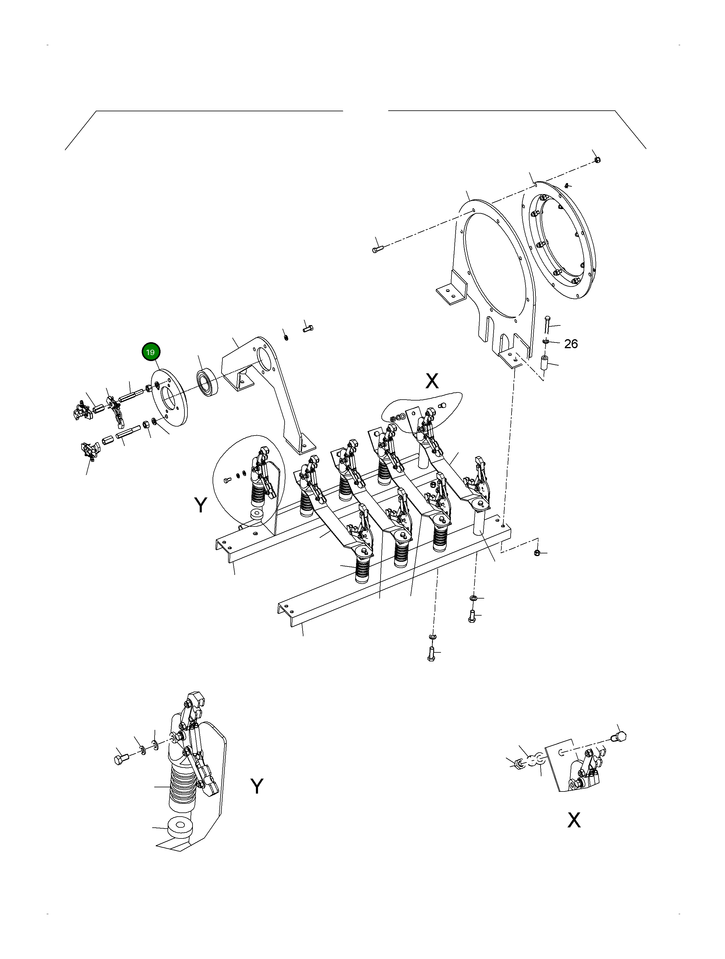 Фланец шарикоподшипника 796 145 73 Komatsu