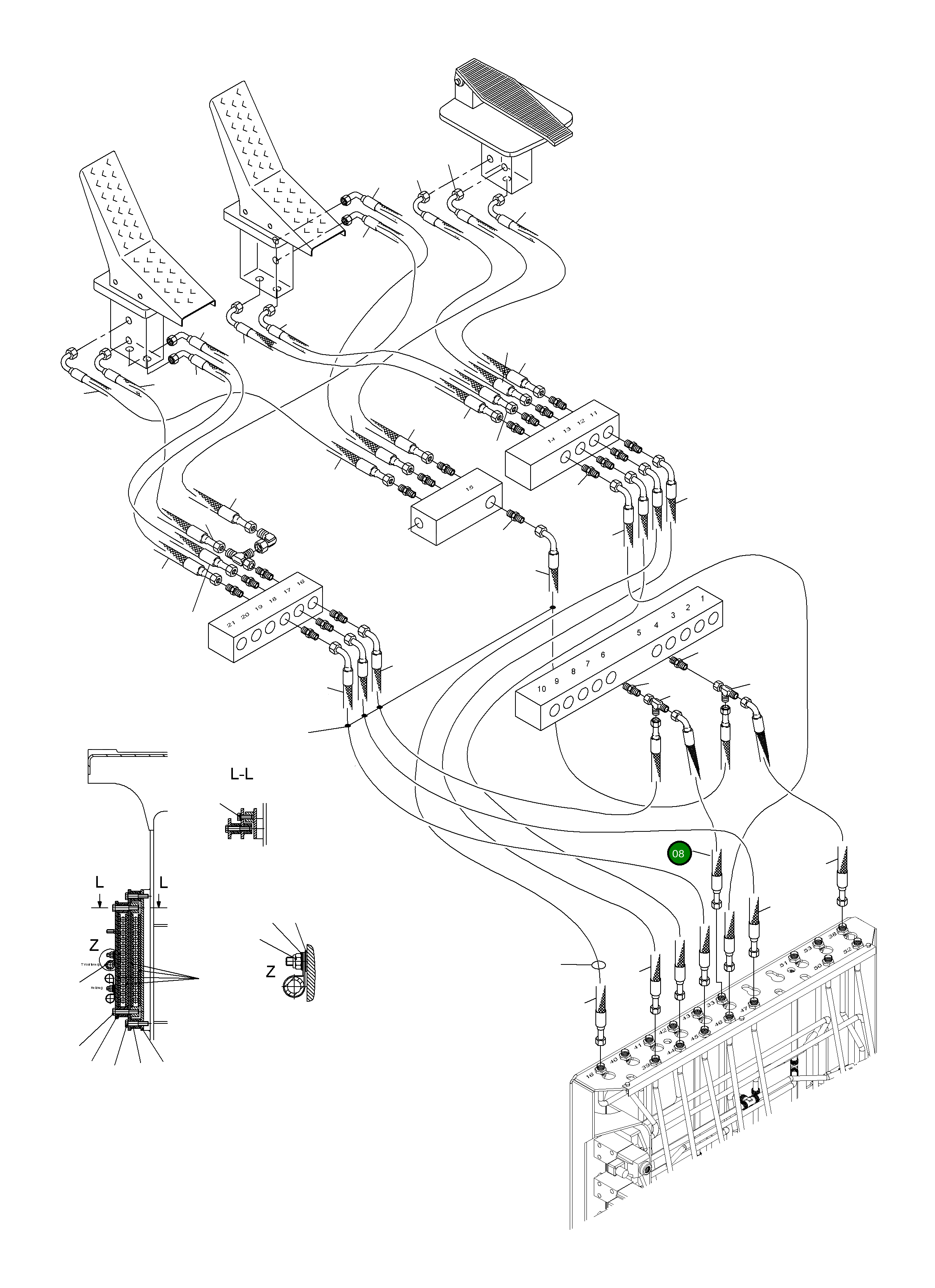 Шланг в сборе DN10x610 517 626 98 Komatsu