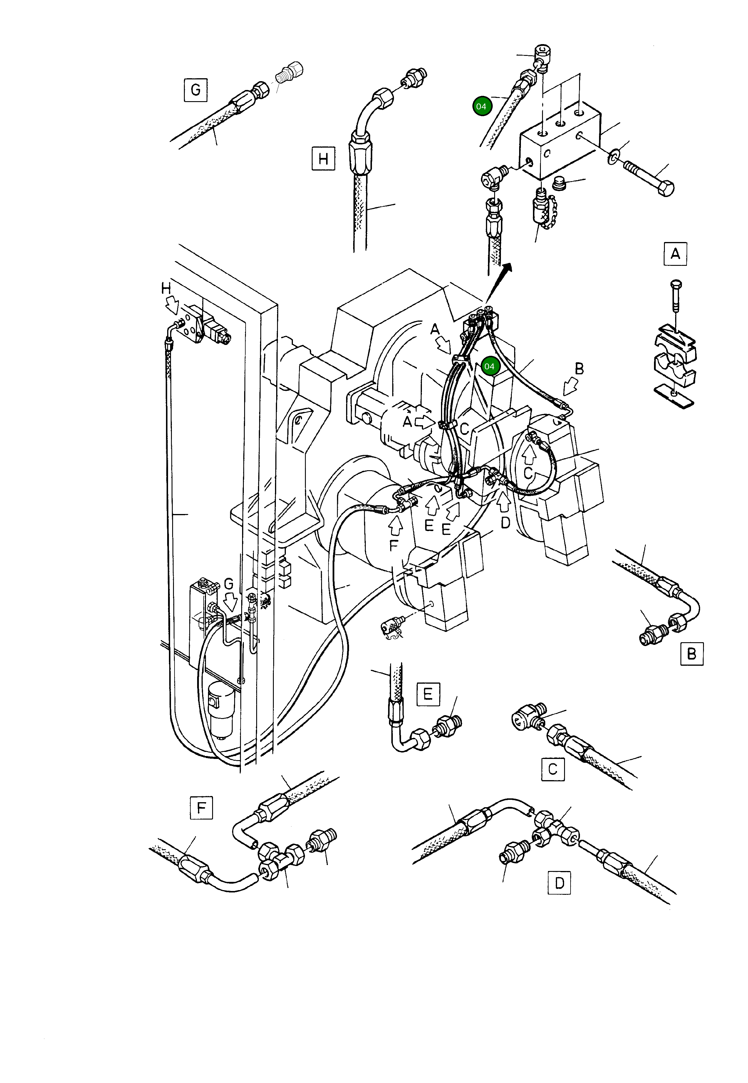 Шланг в сборе DN 16 x 1500 551 140 40 Komatsu