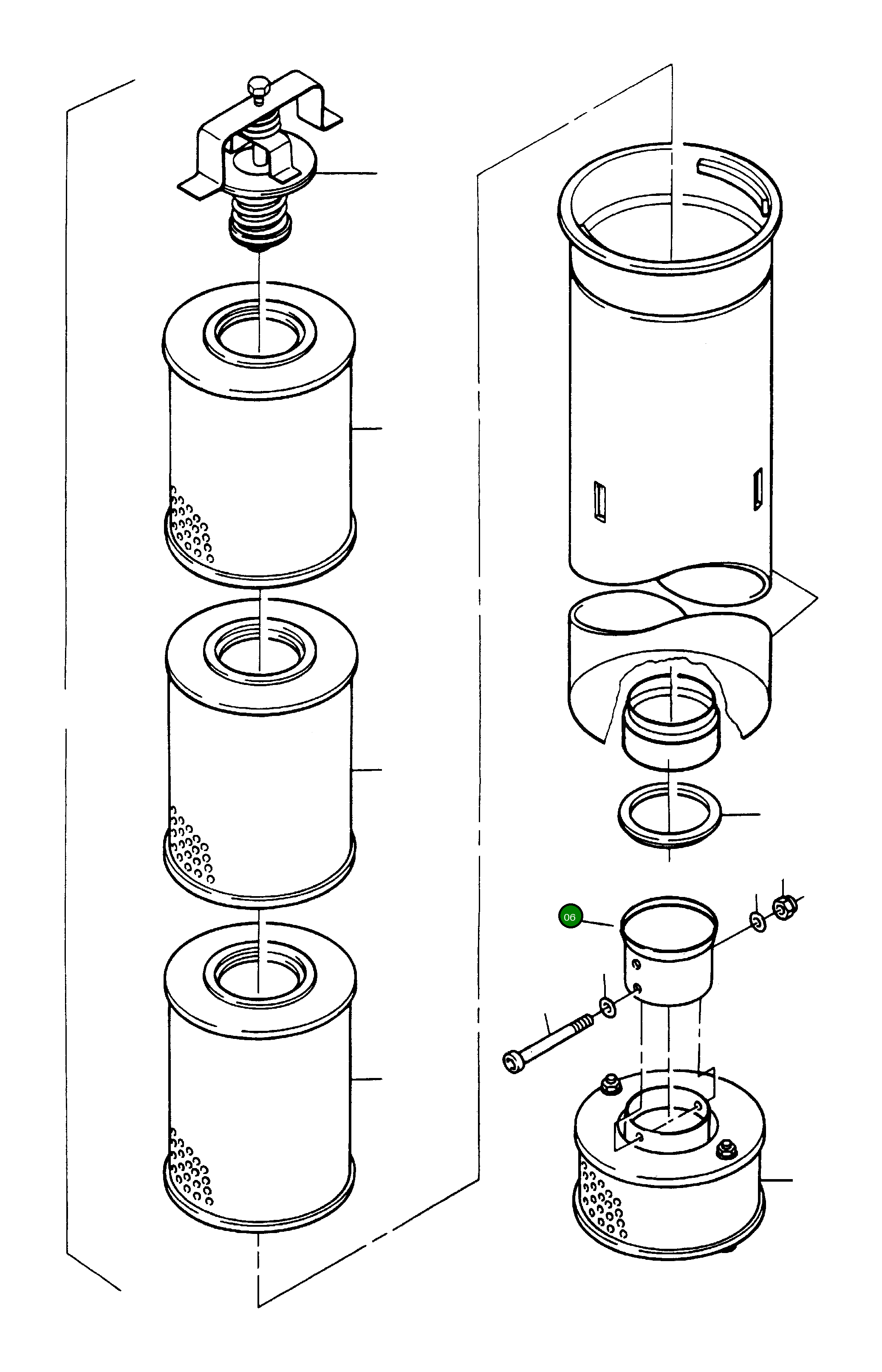 Фильтровальная трубка 988 789 Komatsu