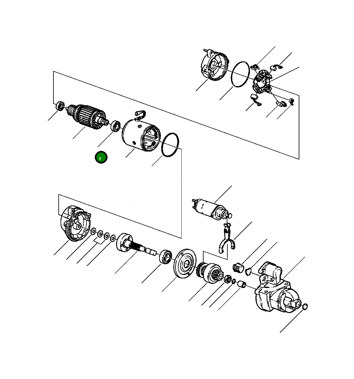 Подшипник якоря DE 1460 015 H1 Komatsu
