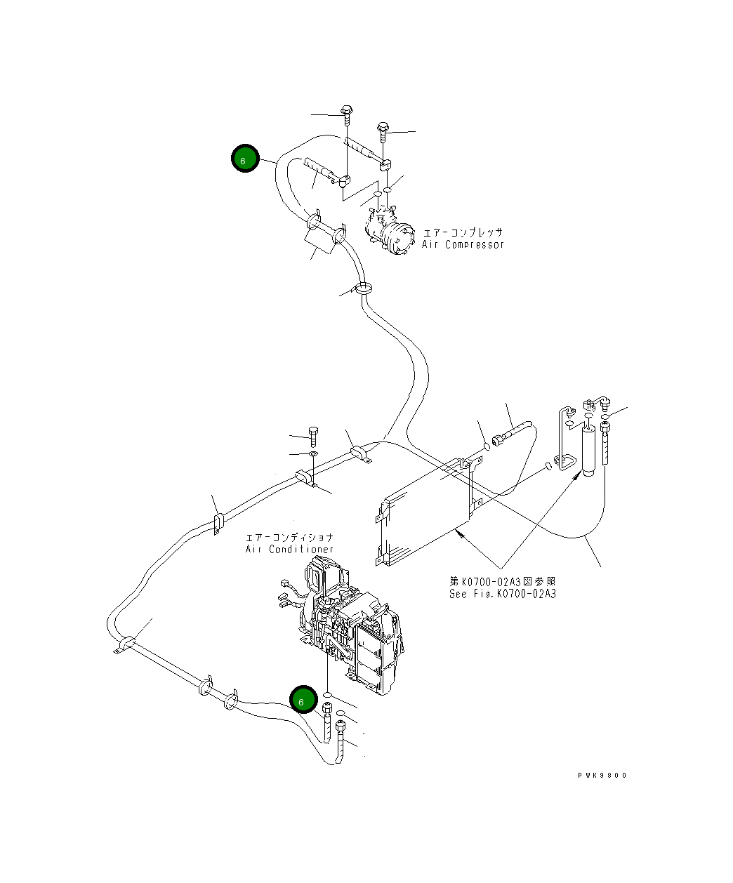 Шланг 3955MM 20E-979-K581 Komatsu
