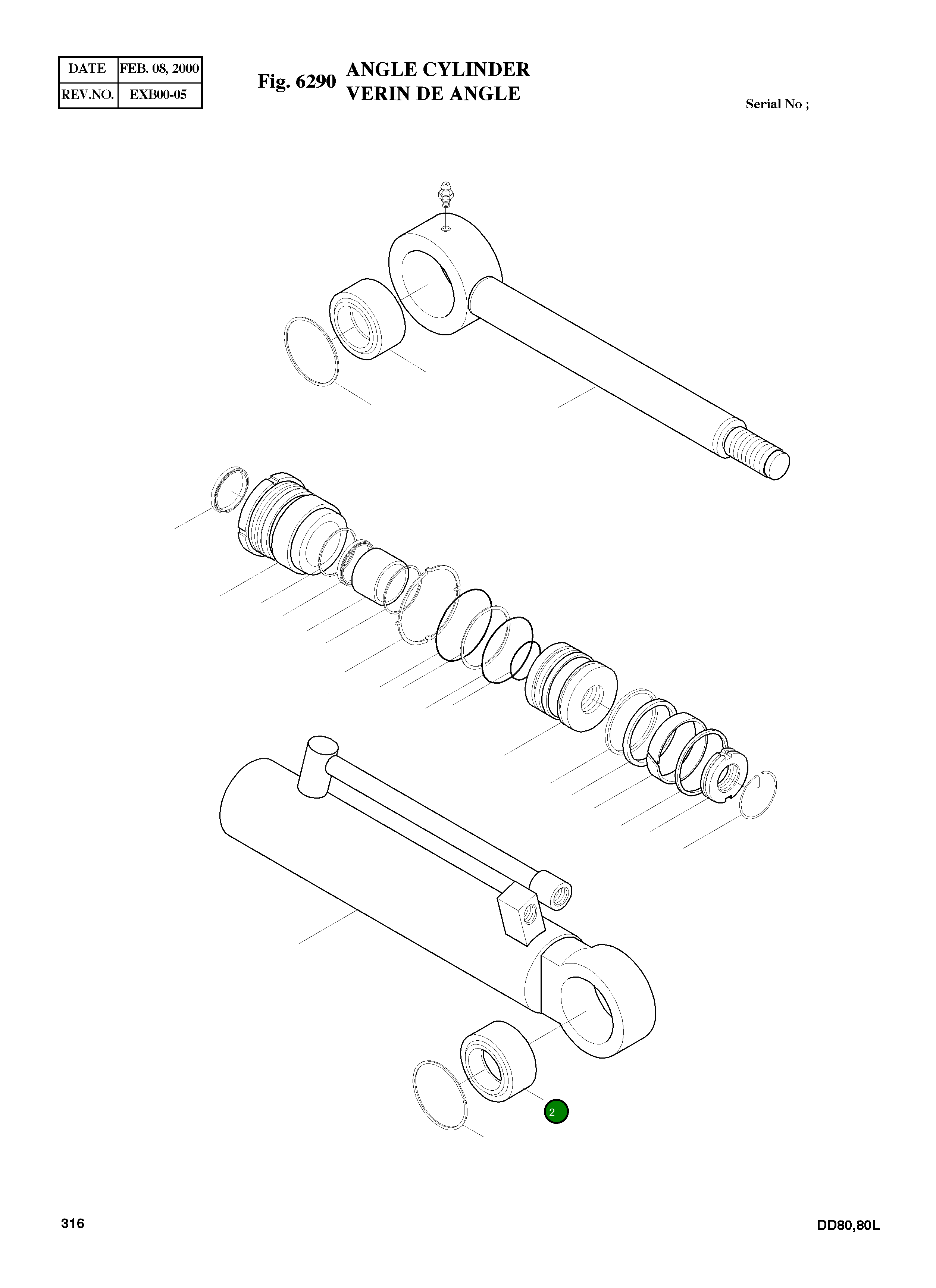 Сферический подшипник E8301024 Komatsu