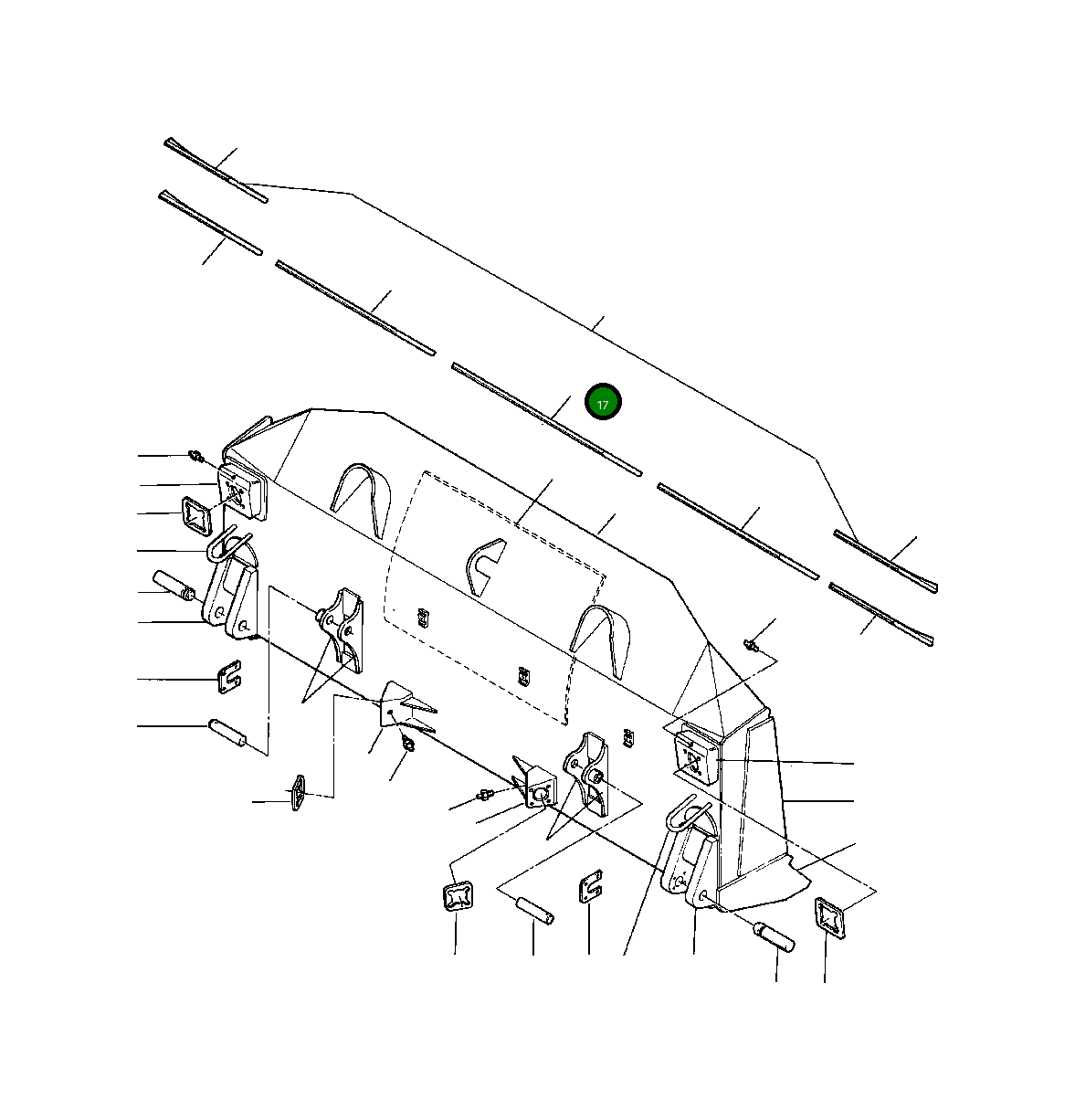 Центральная режущая кромка отвала 645 200 C1 Komatsu