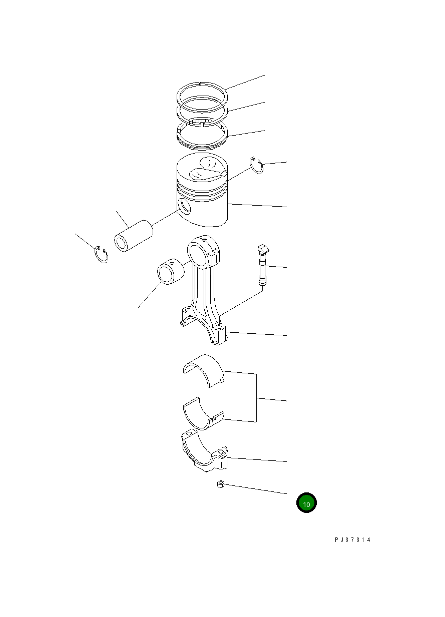 Гайка 6140-31-3320 Komatsu