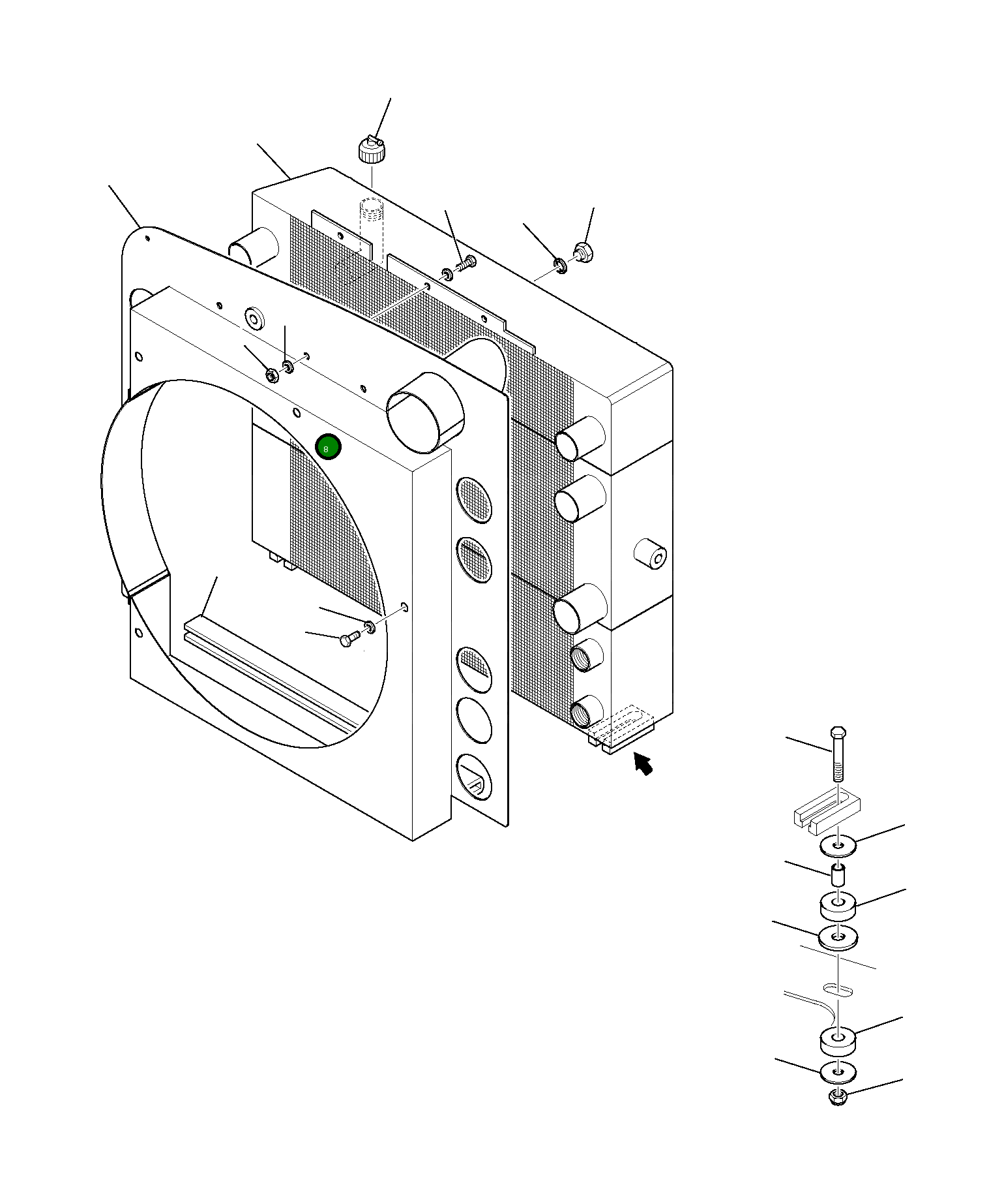 Гайка 395-03-11590 Komatsu