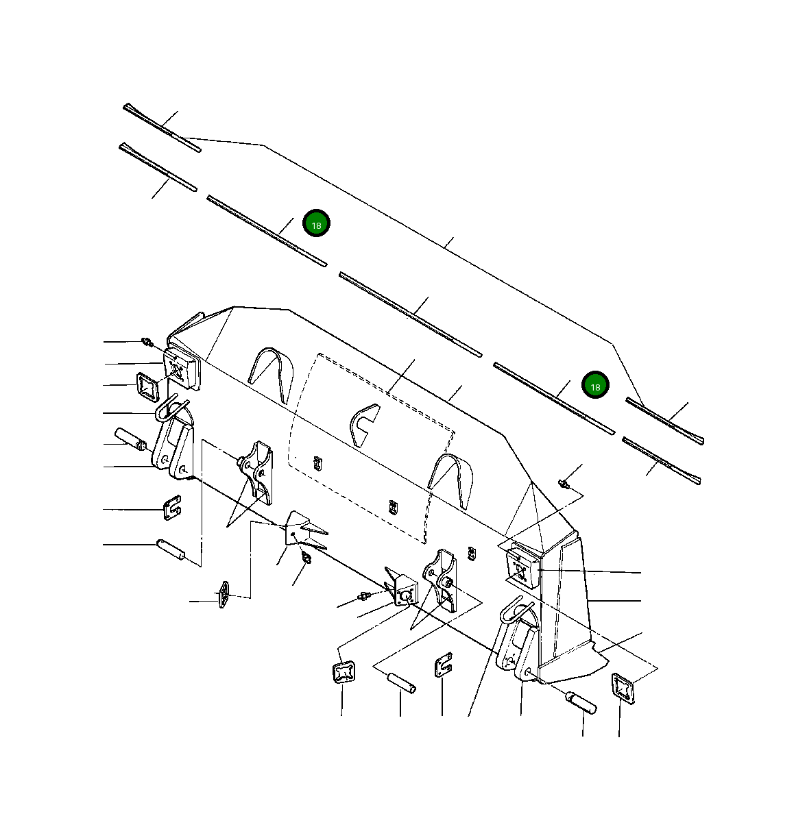 Режущая кромка отвала 645 201 C1 Komatsu