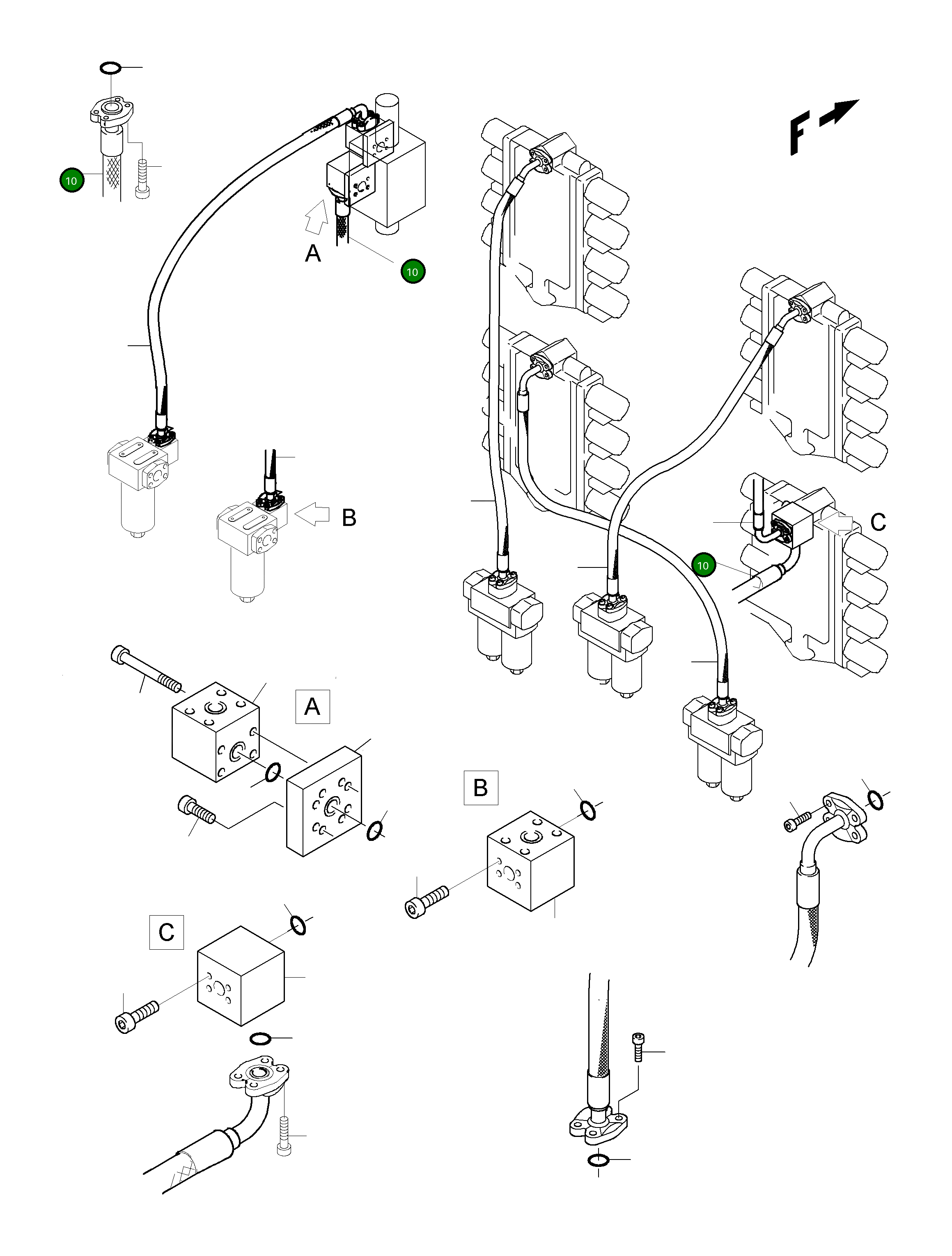 Шланг в сборе DN 40x3350 515 833 98 Komatsu