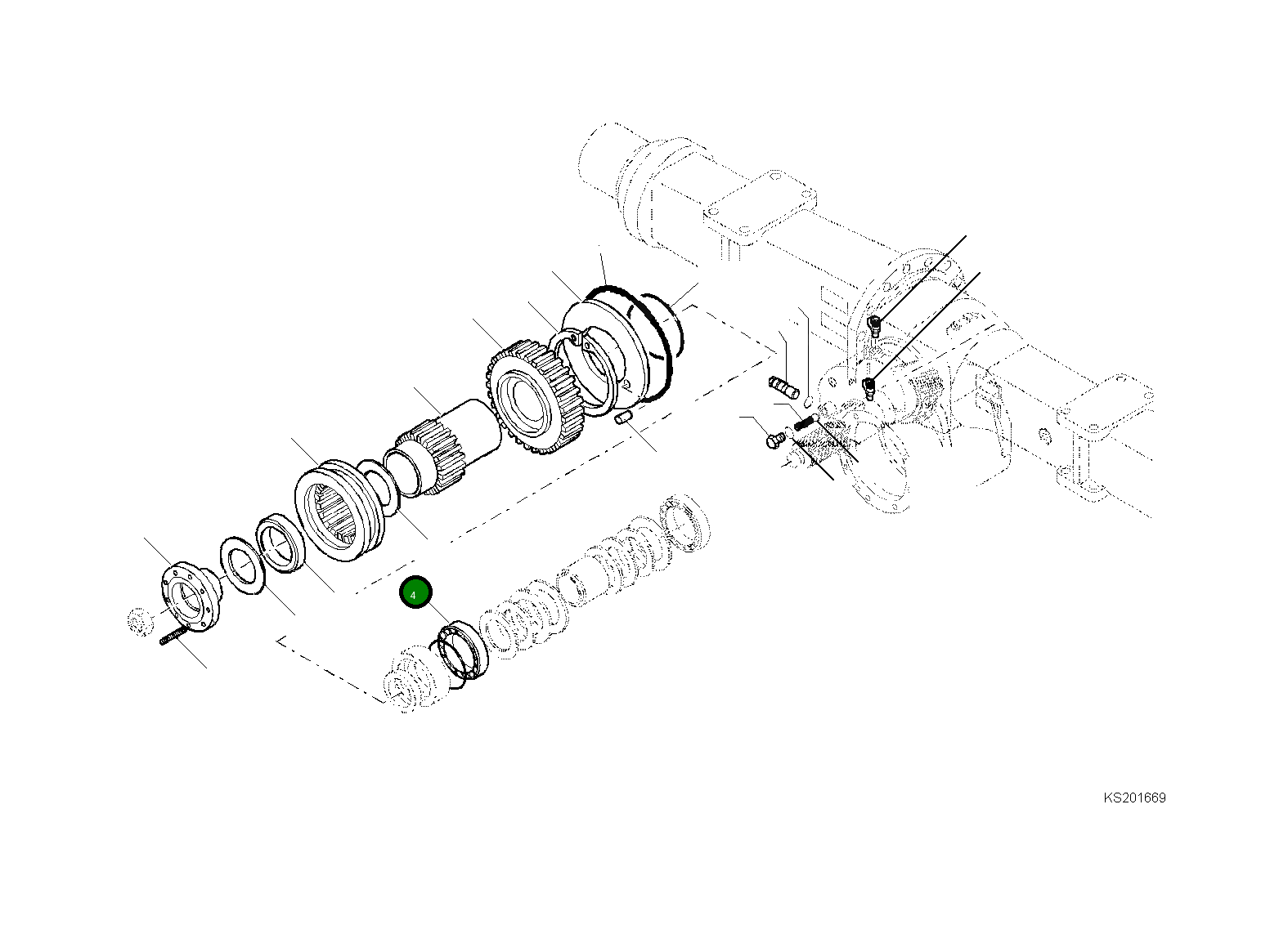 Роликовый подшипник 20G-22-31590 Komatsu