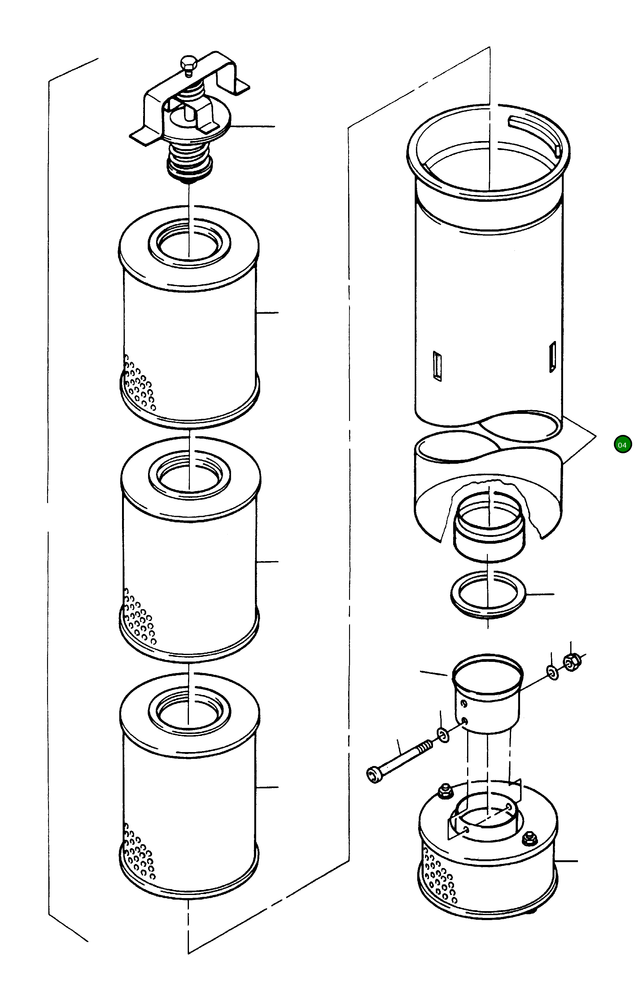 Фильтровальная трубка 988 787 Komatsu