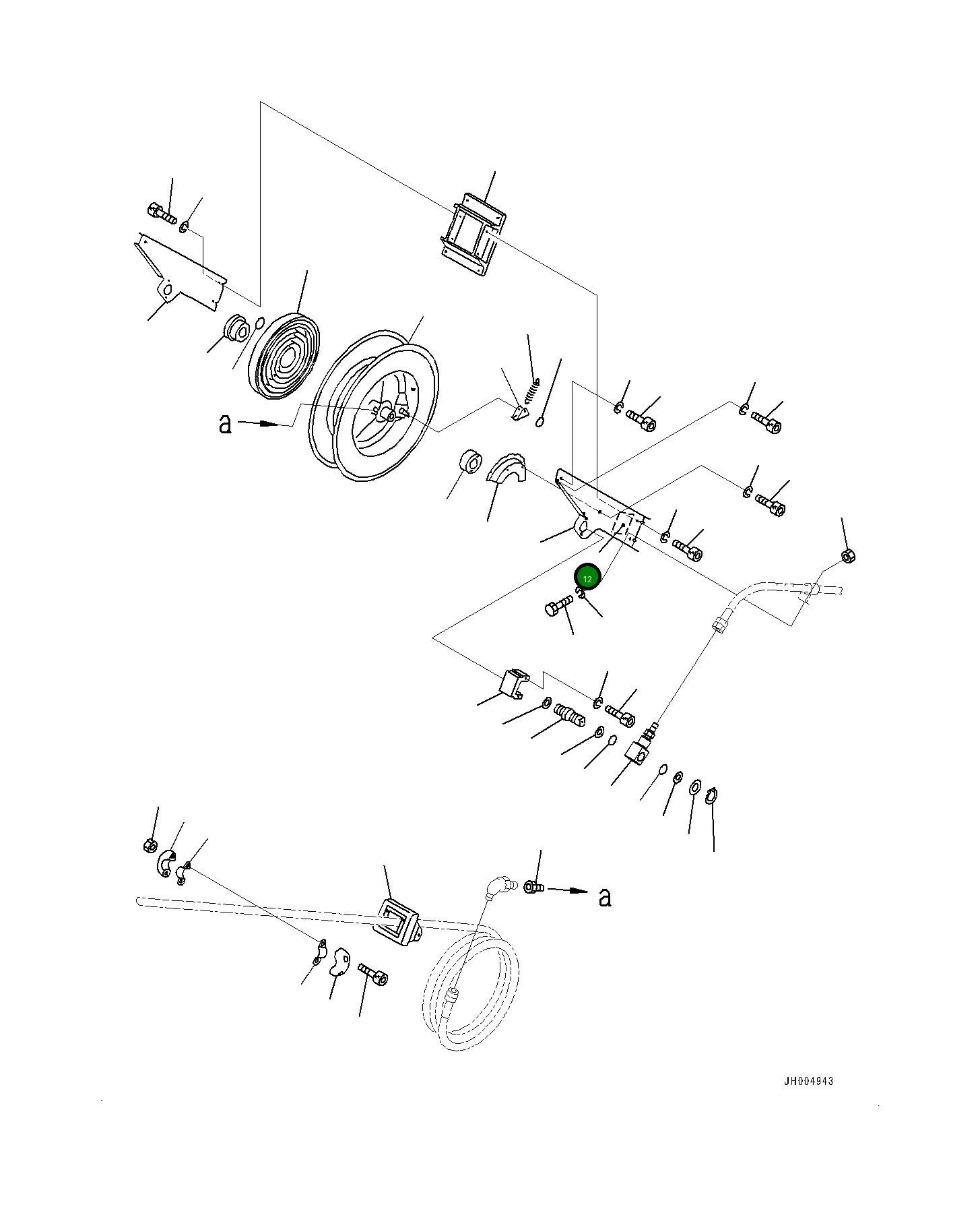 Этикетка YU790372-4 Komatsu