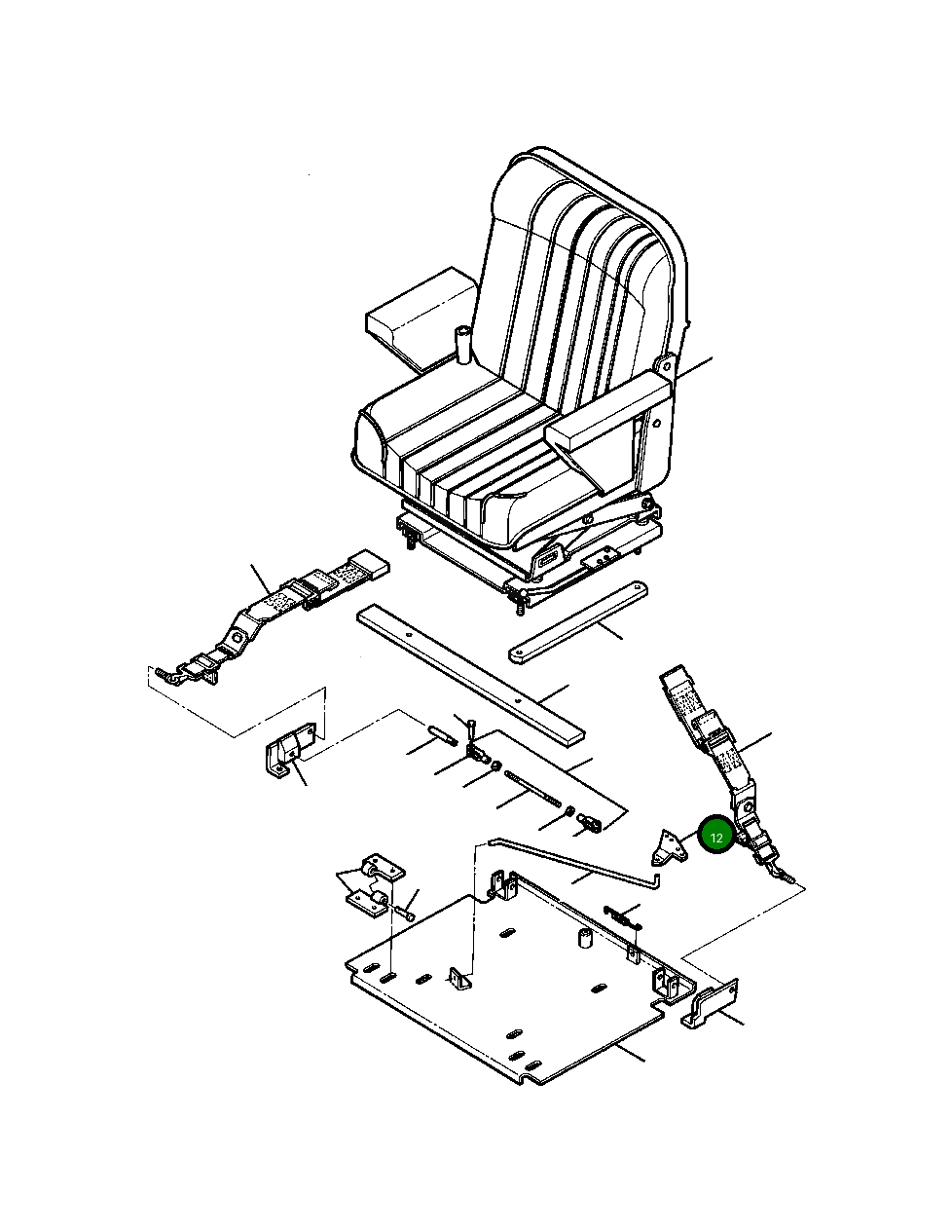 Коромысло фиксатора сиденья 661 561 C1 Komatsu