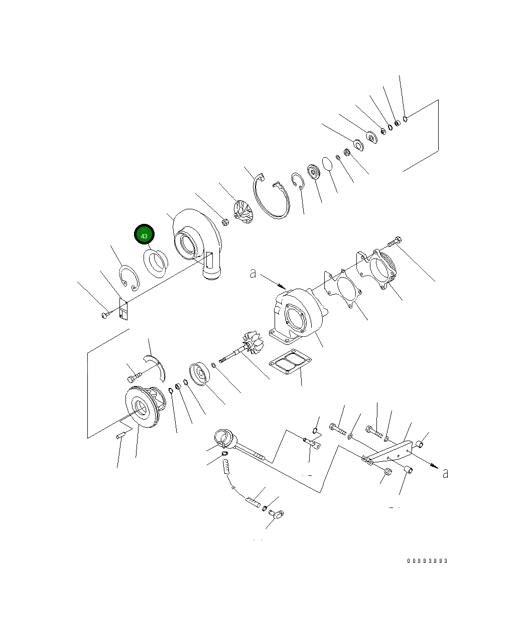 Шумопоглощающий дефлектор турбокомпрессора 6738-81-8820 Komatsu