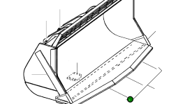 Правая режущая кромка отвала 1138 353 C1 Komatsu