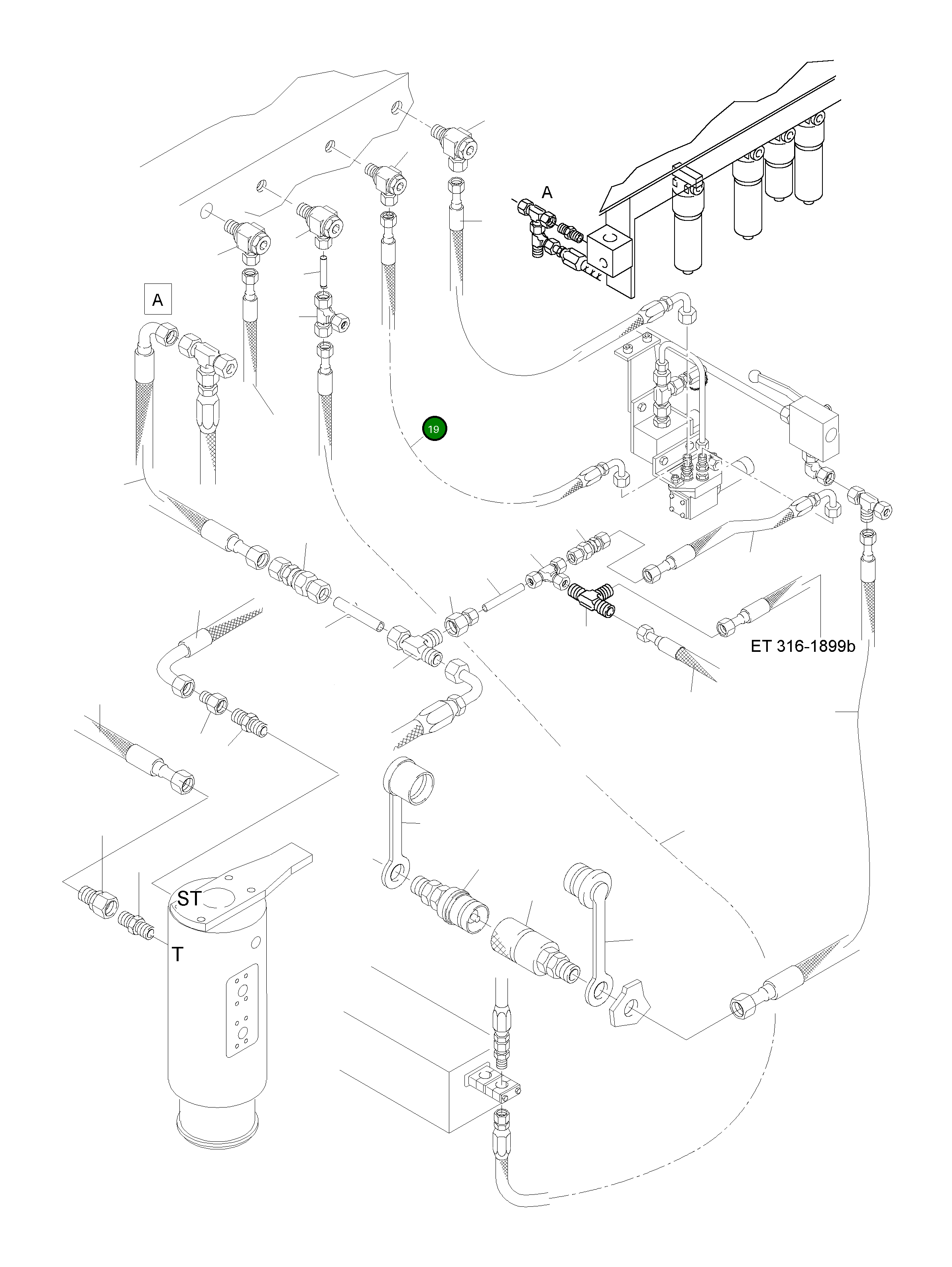 Шланг в сборе DN 10x3100 514 490 98 Komatsu