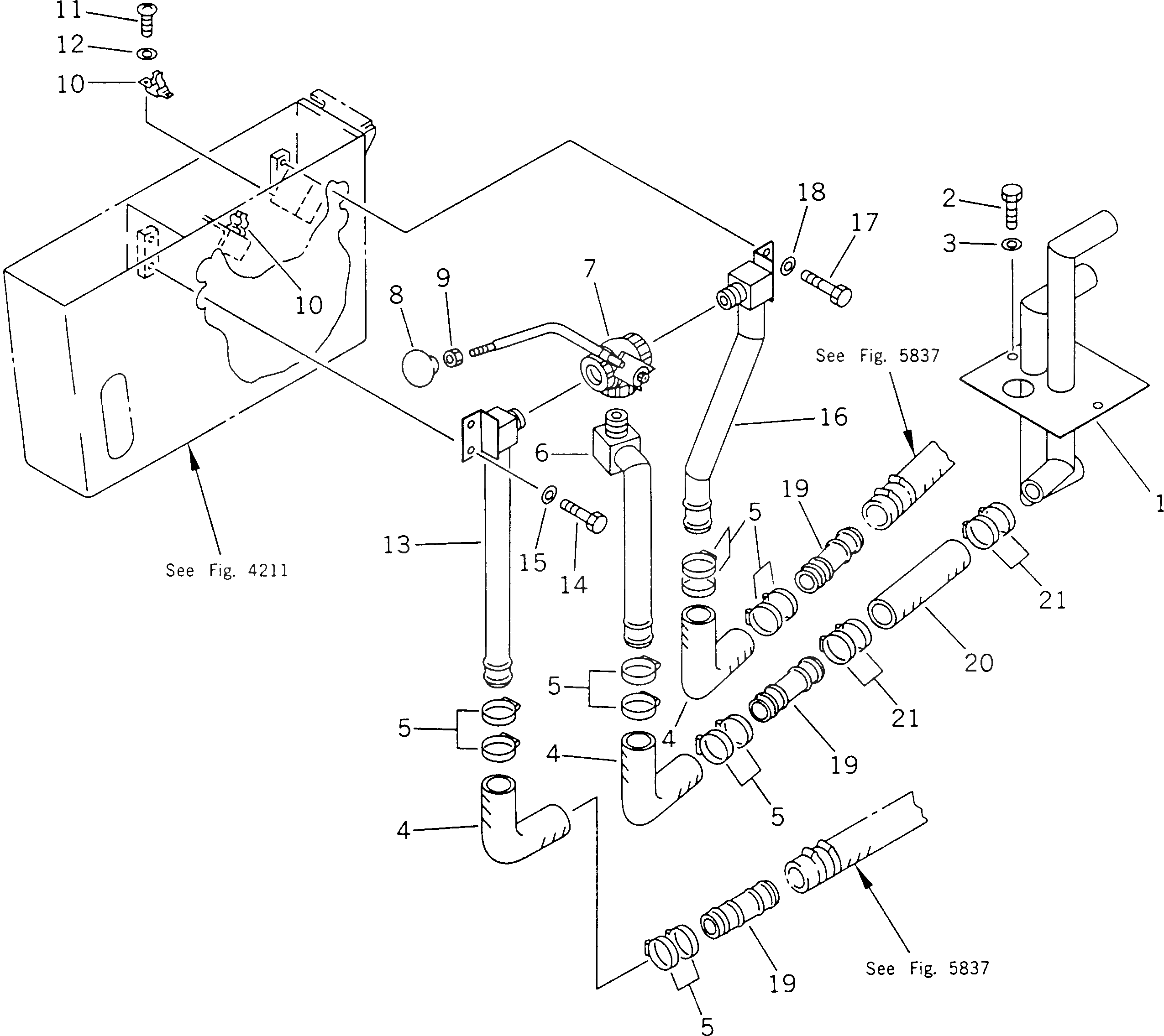 Трубка 208-987-5350 Komatsu