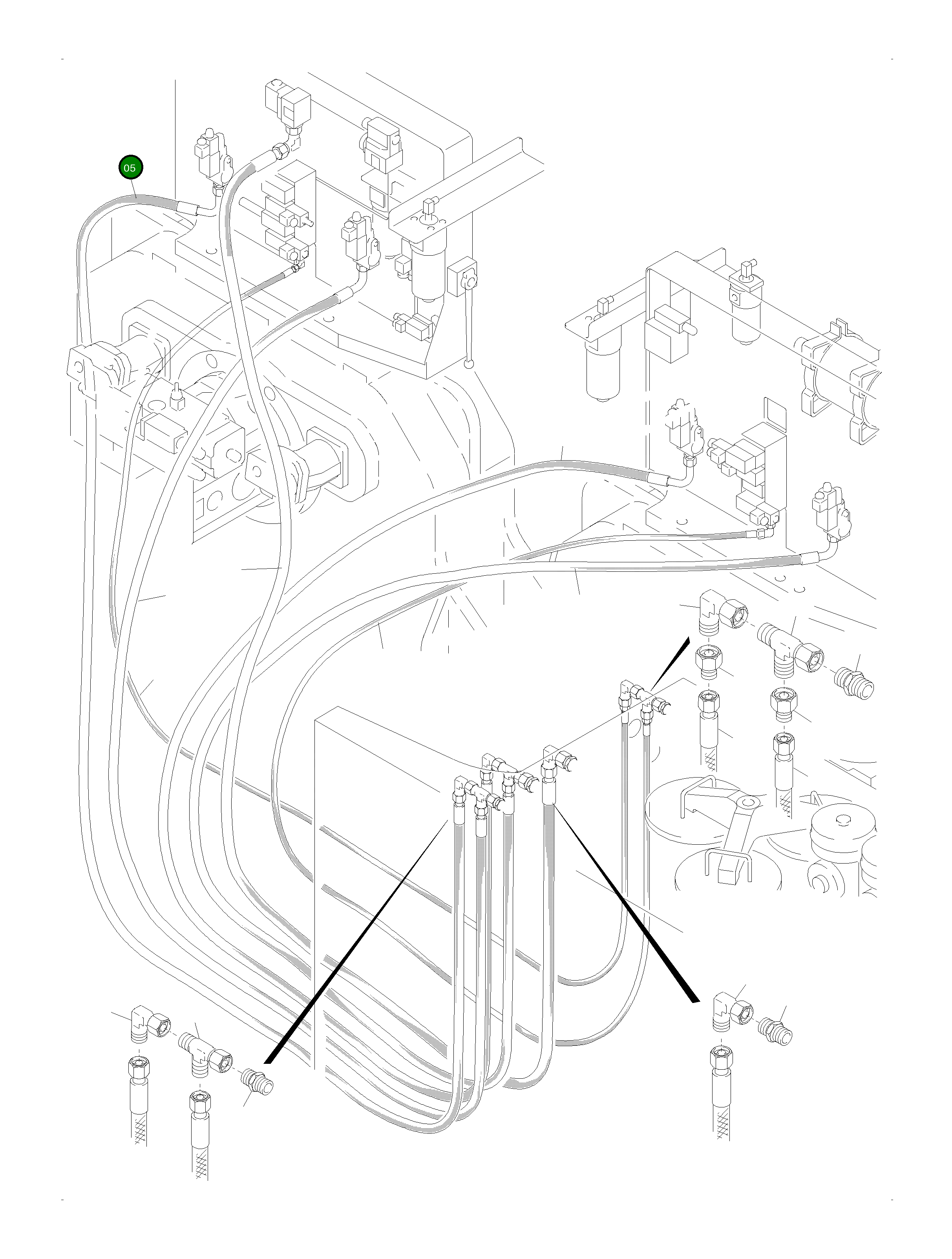 Шланг в сборе DN 25 x 9000 519 685 98 Komatsu