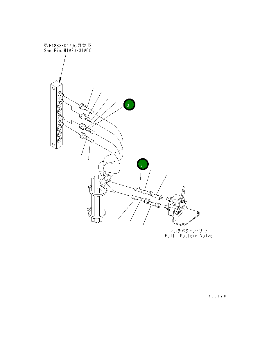 Шланг 330MM 203-62-62612 Komatsu