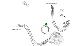 Шланг PF3/8-480L 2184-1096D3 Komatsu
