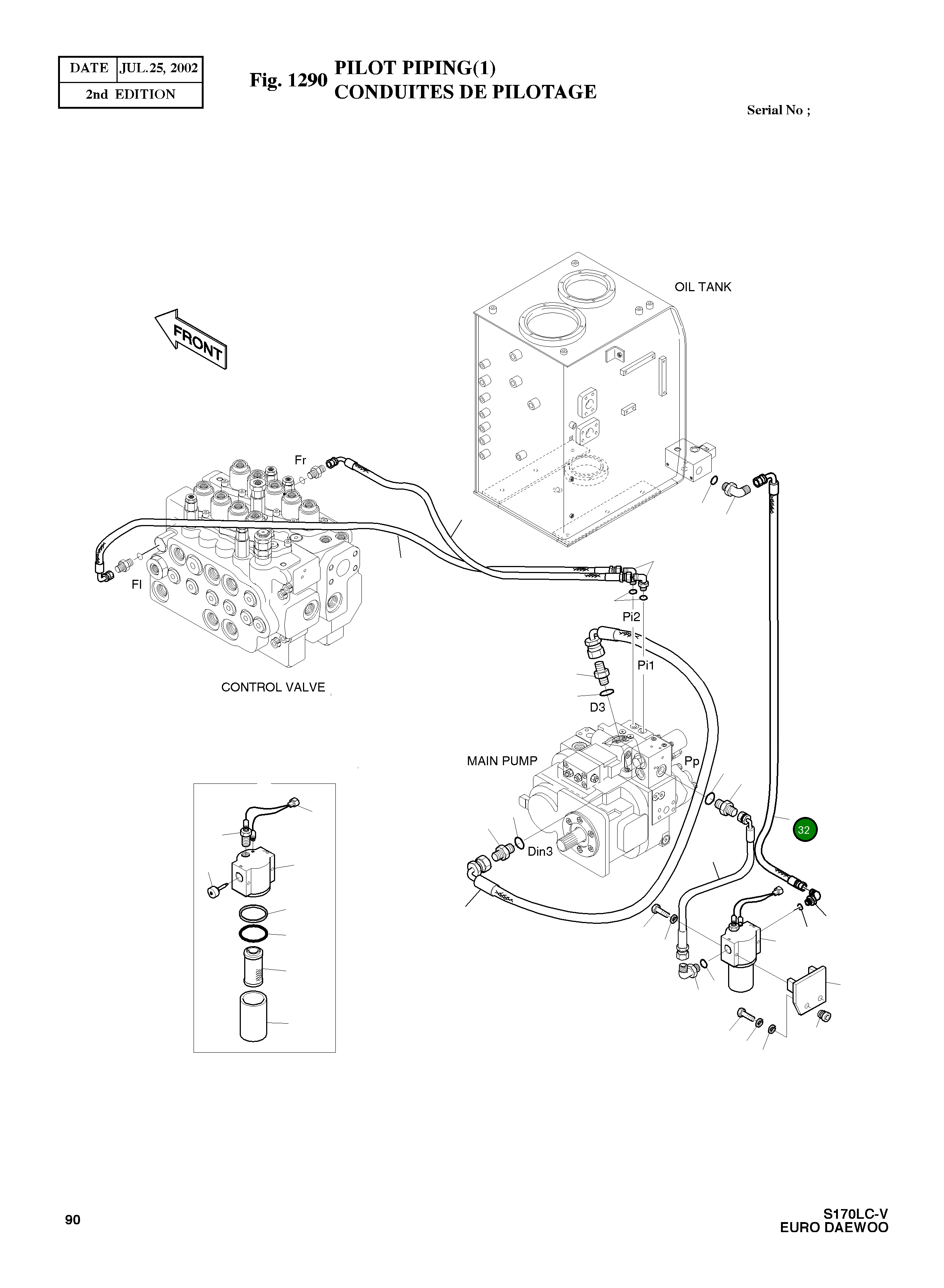 Шланг PF1/2-670L 2184-1036D131 Komatsu