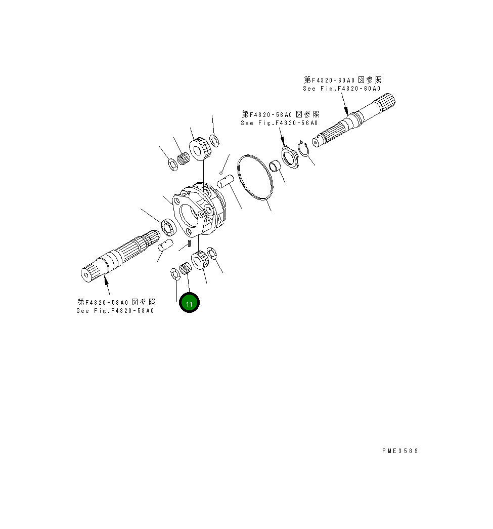 Игольчатый подшипник 425-15-29430 Komatsu