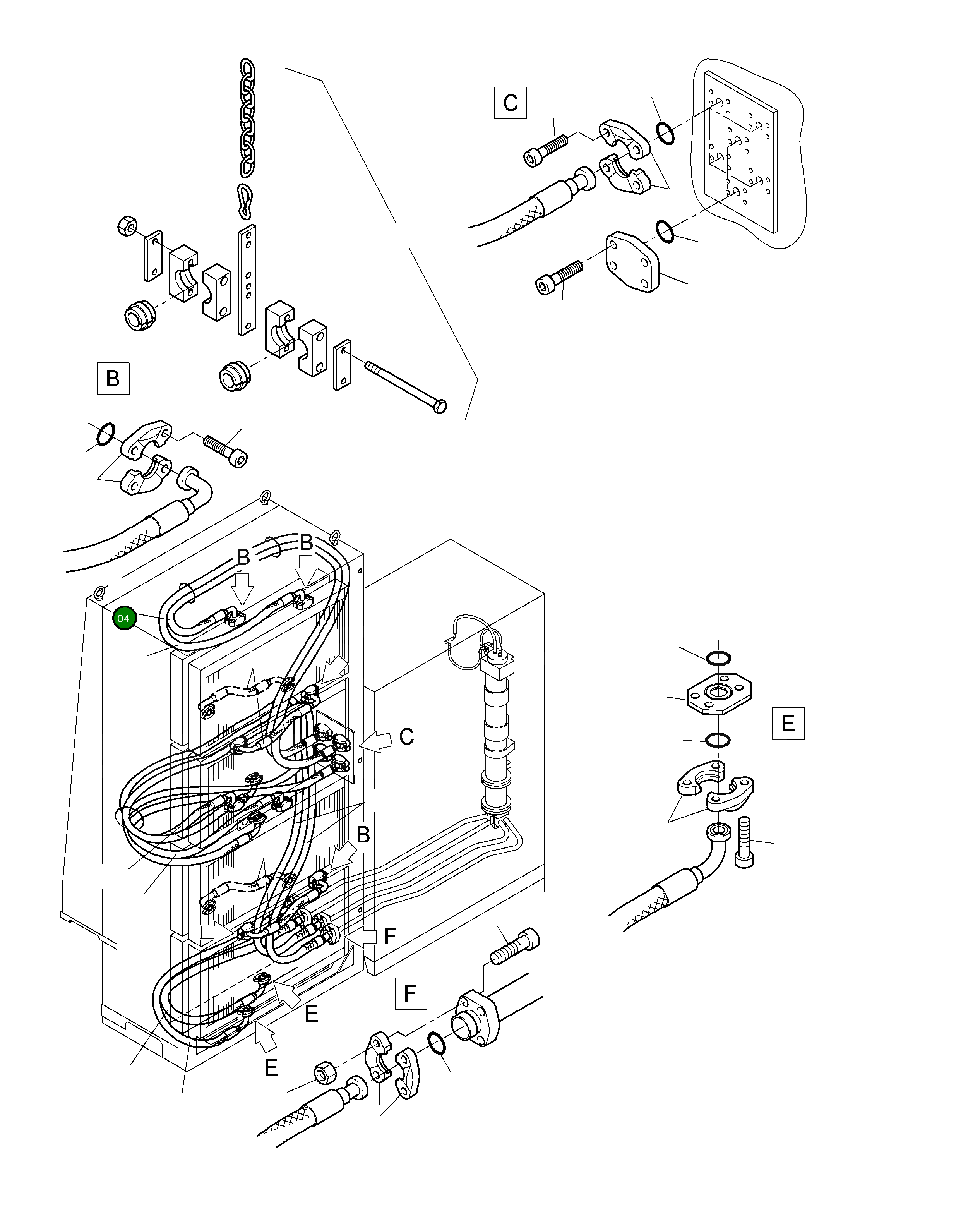 Шланг в сборе DN 40x5200 lg 518 368 98 Komatsu