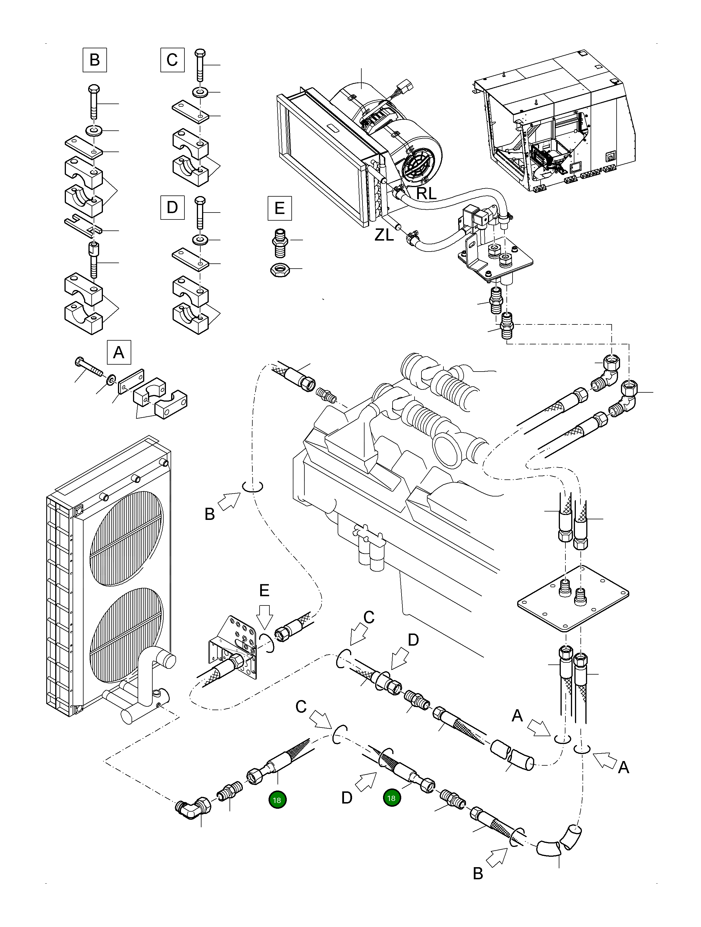 Шланг в сборе DN 16 x 4600 518 945 98 Komatsu