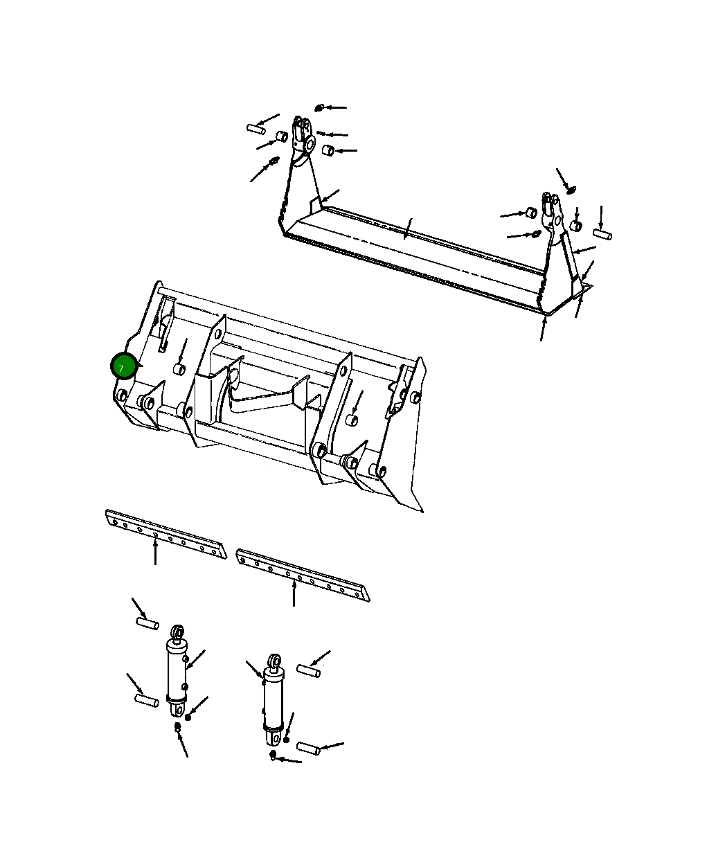 Отвал многоцелевого ковша в сборе 1278 807 H91 Komatsu