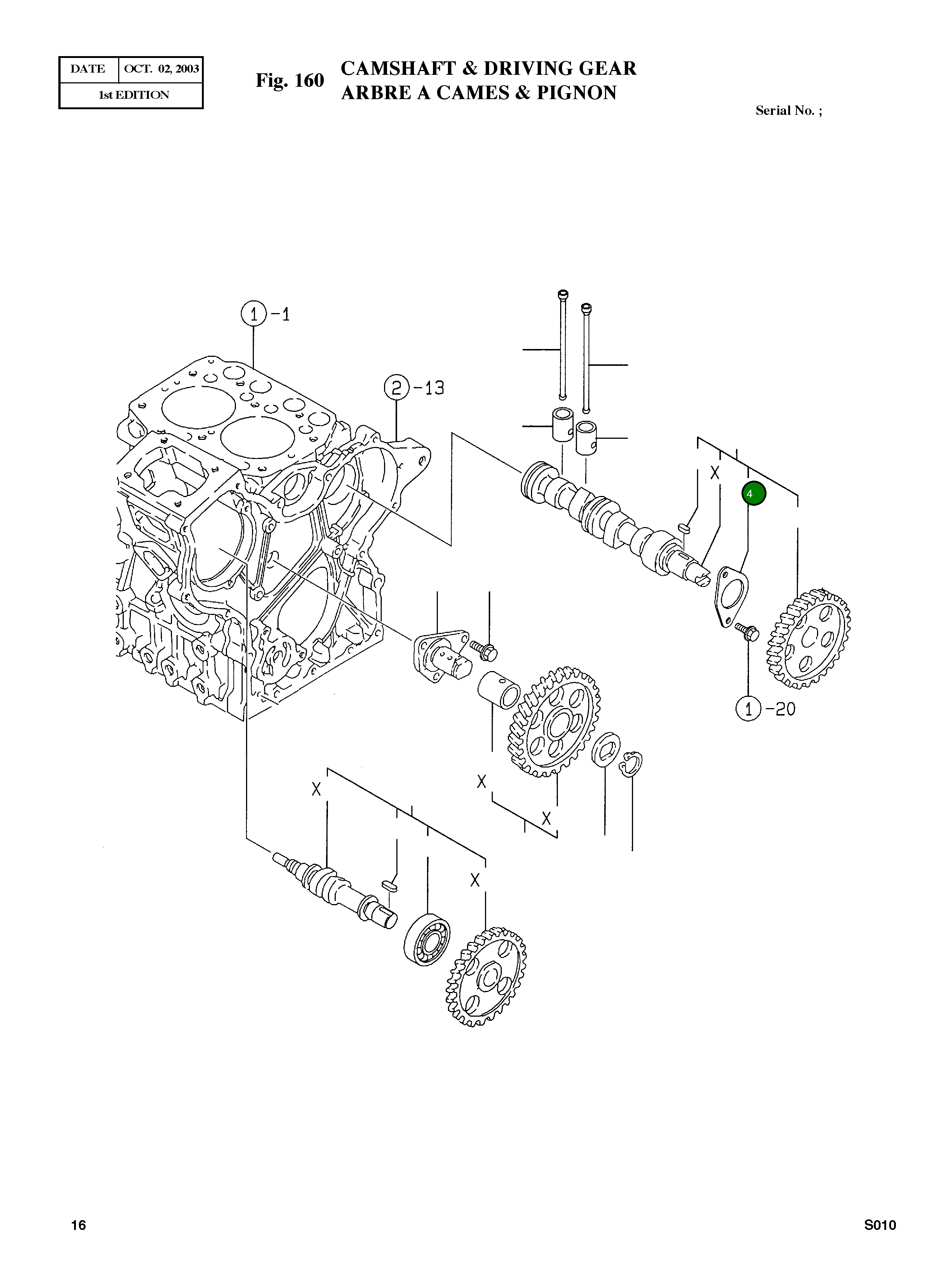 Упорный подшипник 119620-02450 Komatsu