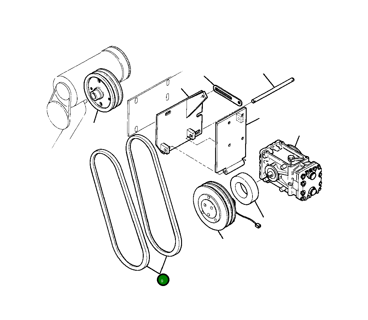 Приводной ремень (комплект) 1130 732 C1 Komatsu