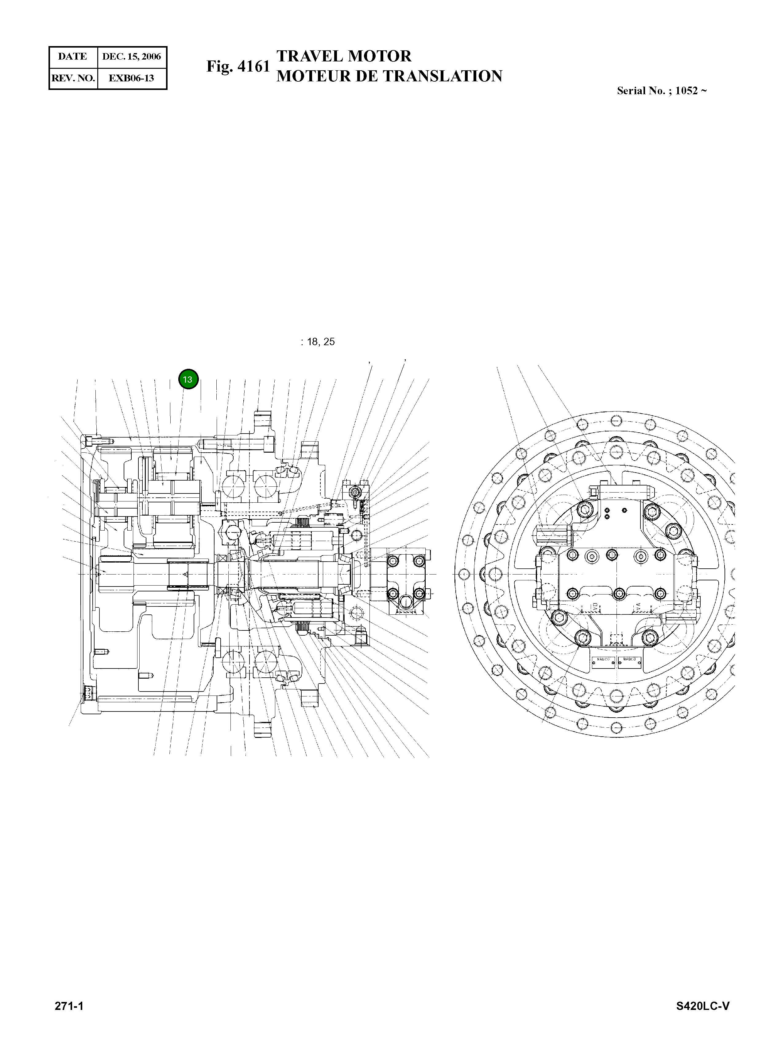 Игольчатый подшипник K9005136 Komatsu