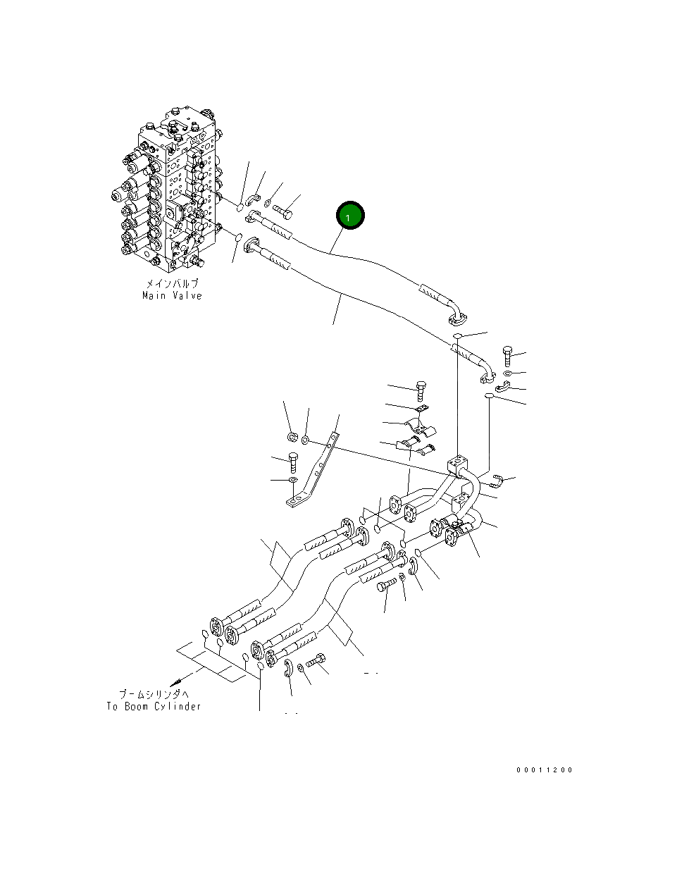 Шланг 1000MM 22U-62-31310 Komatsu