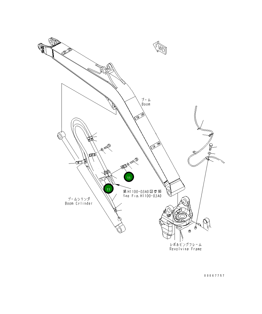Хомут 22F-62-32211 Komatsu