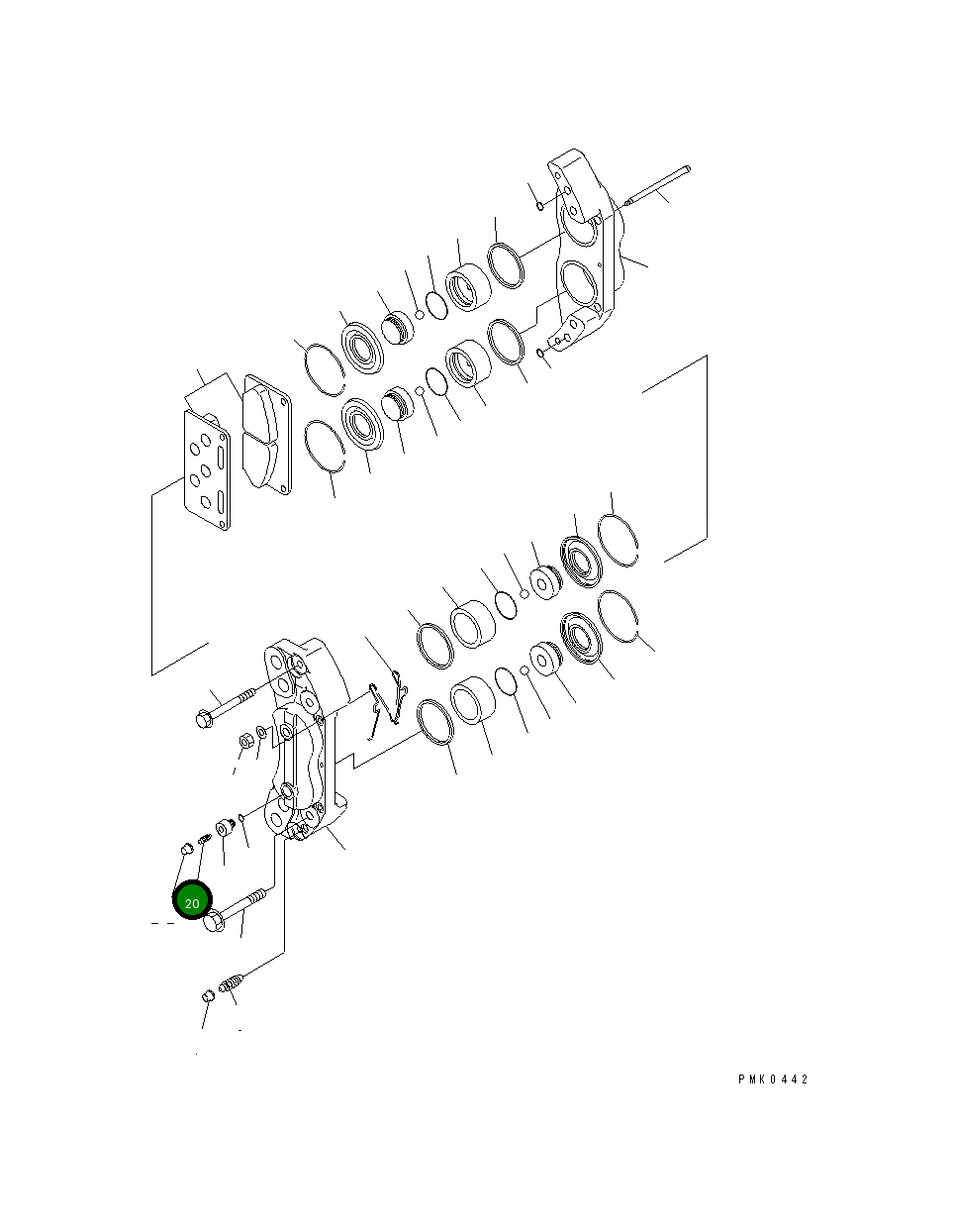 Комплект штуцеров прокачки 20G-32-21580 Komatsu