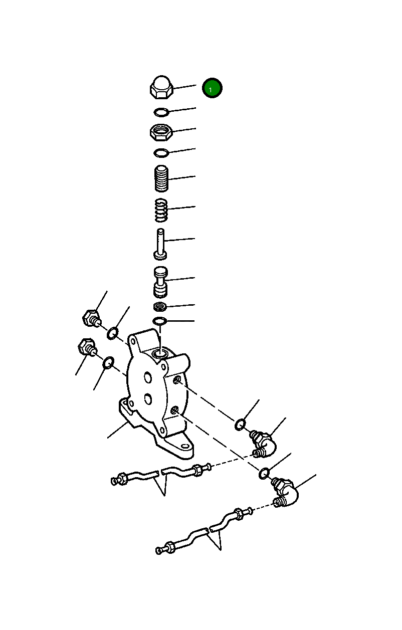 Гайка, 3/4NF - LOW CROWN 131 507 Komatsu