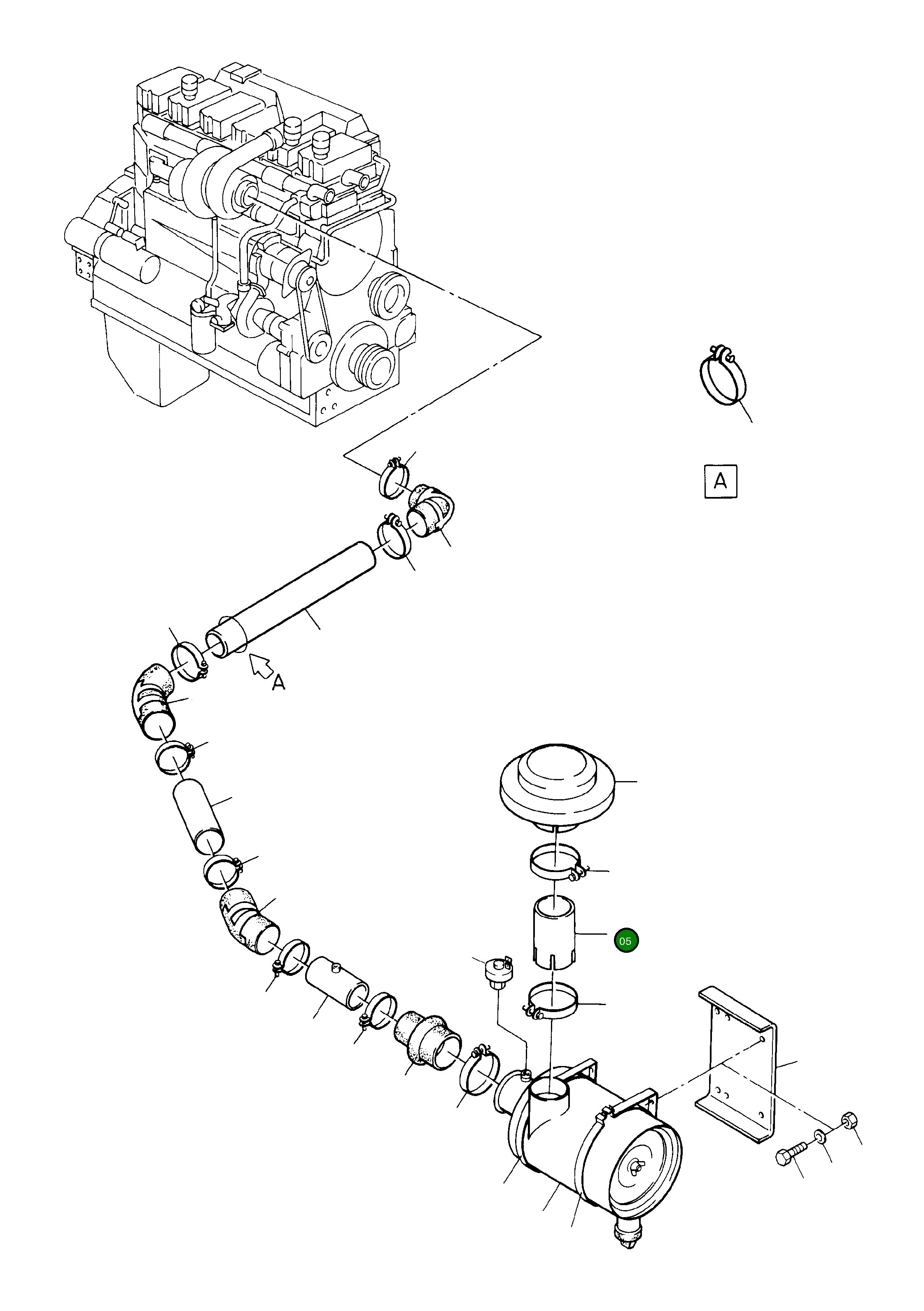 Фильтровальная трубка 541 002 40 Komatsu