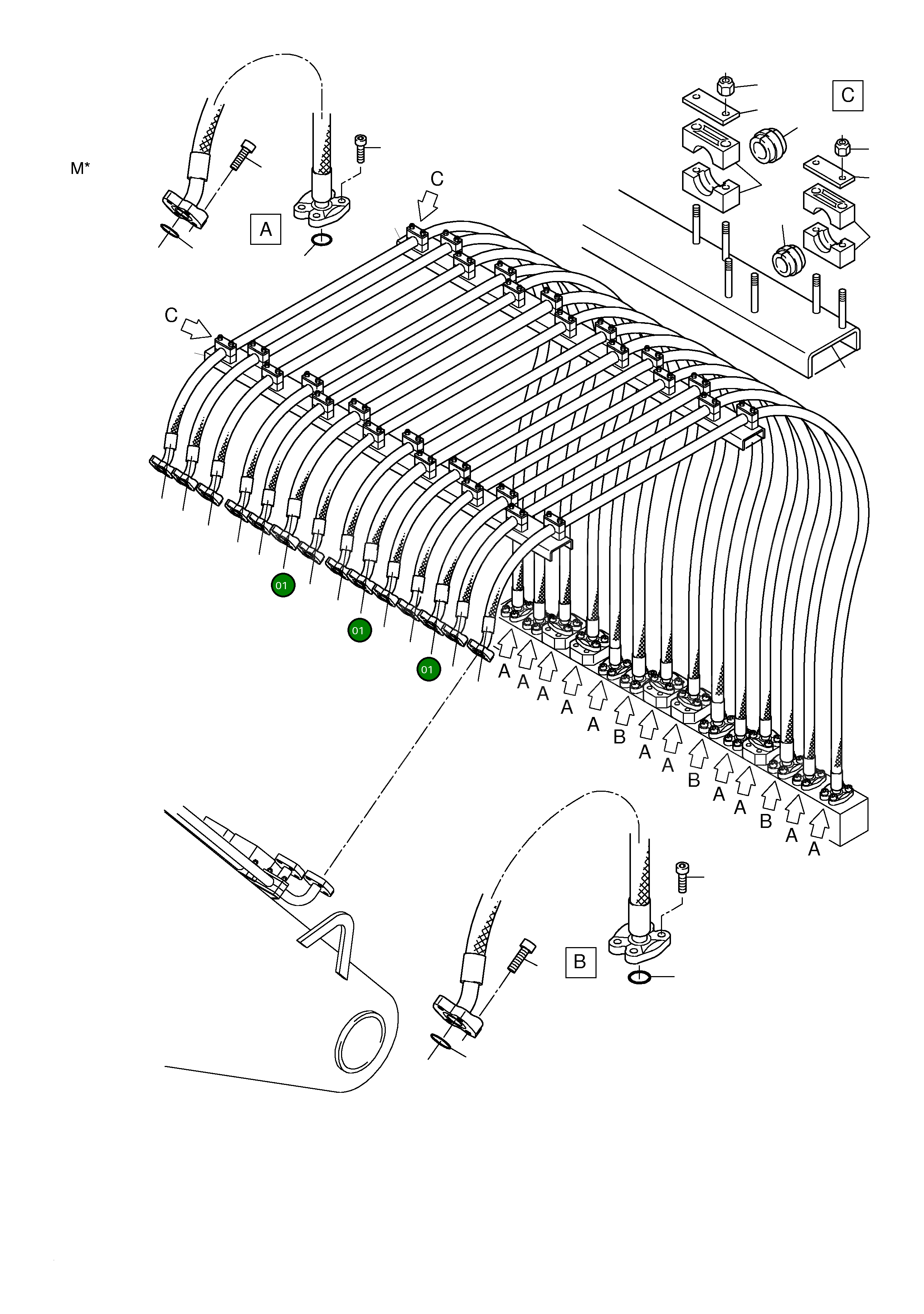 Шланг в сборе DN 50x4310 514 589 98 Komatsu