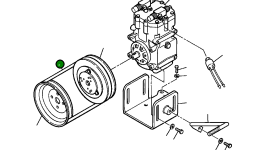 Ремень привода компрессора 154 061 Komatsu