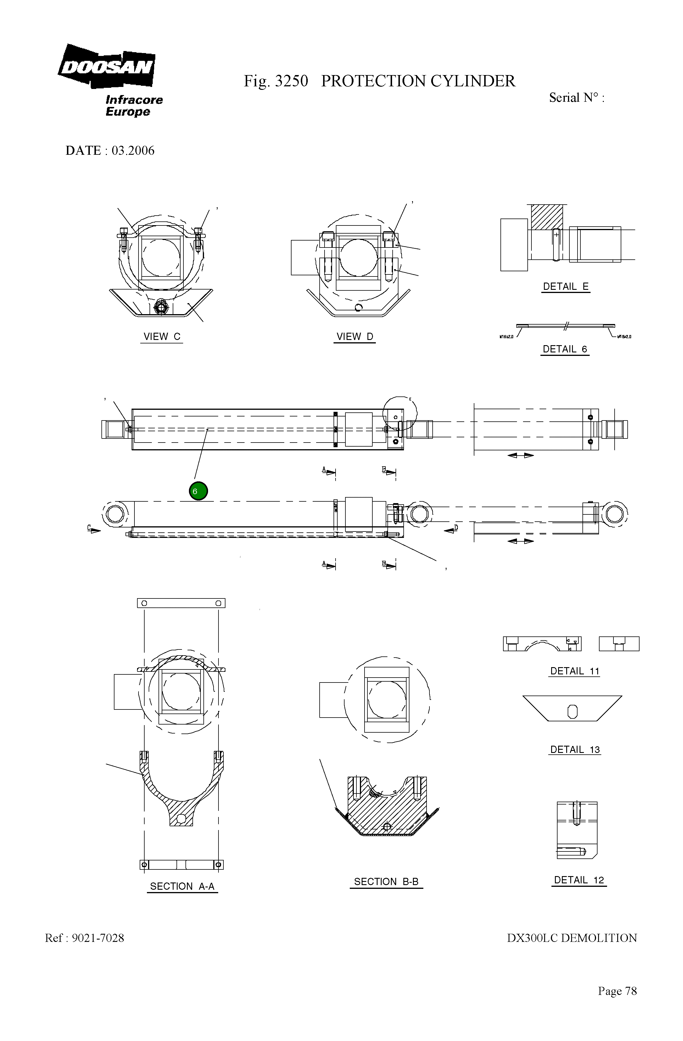Круглая штанга 9195-1277-06 Komatsu