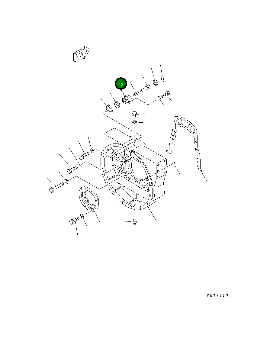 Устройство подшипника в сборе (B) 6162-23-4700 Komatsu