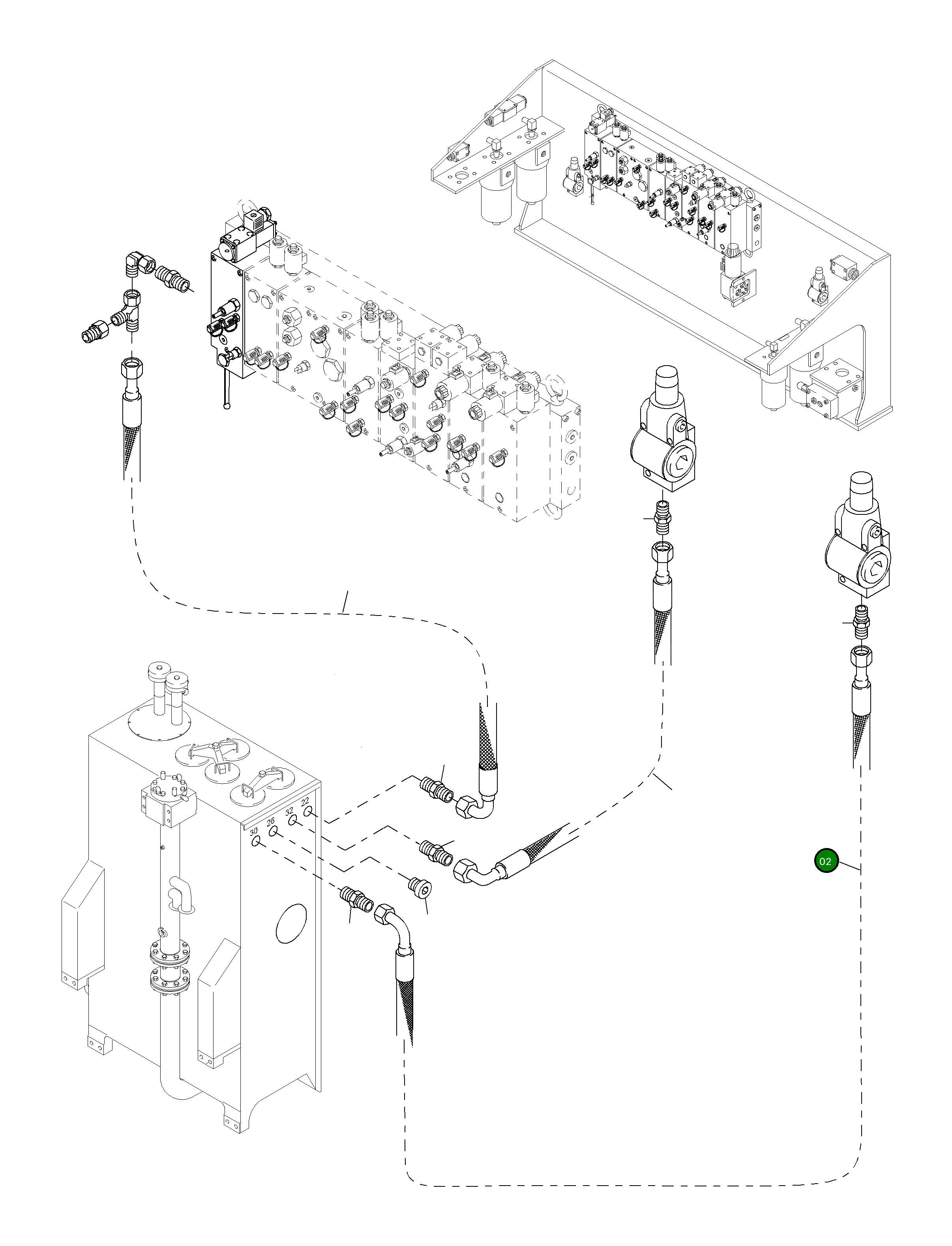 Шланг в сборе DN 25x7300 516 522 98 Komatsu