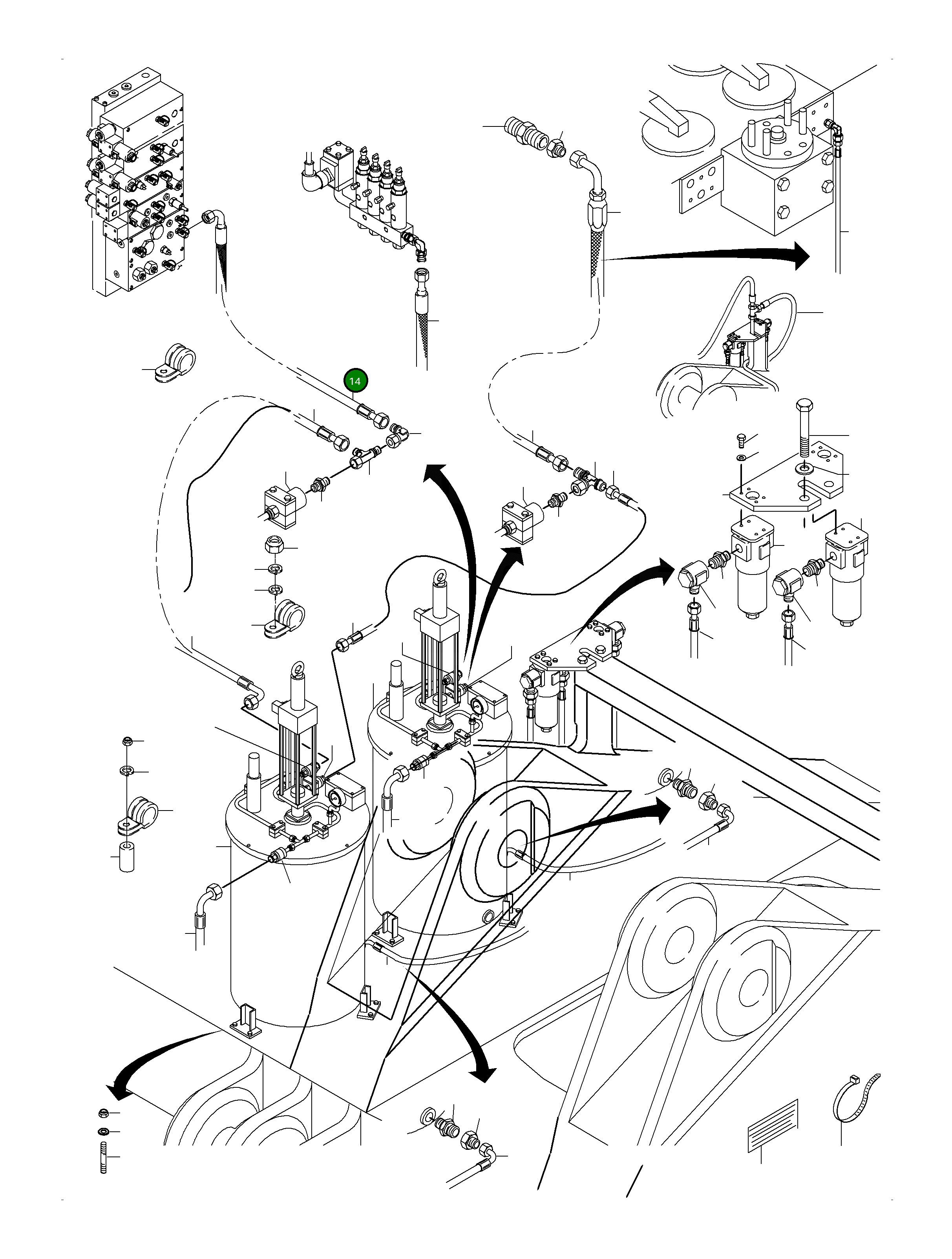 Шланг в сборе DN 10x5850 518 350 98 Komatsu