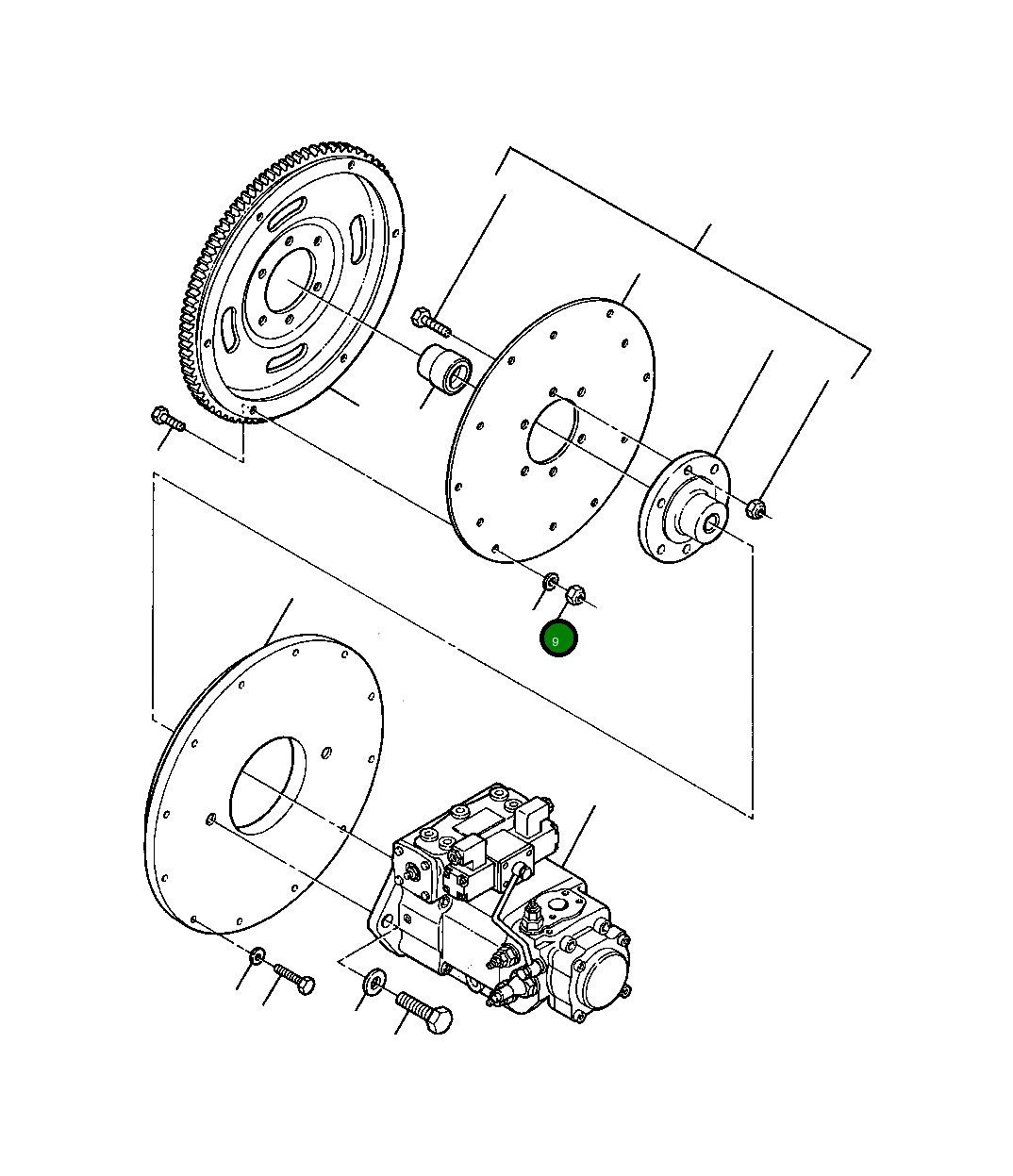 Стопорная гайка 17 044 Komatsu