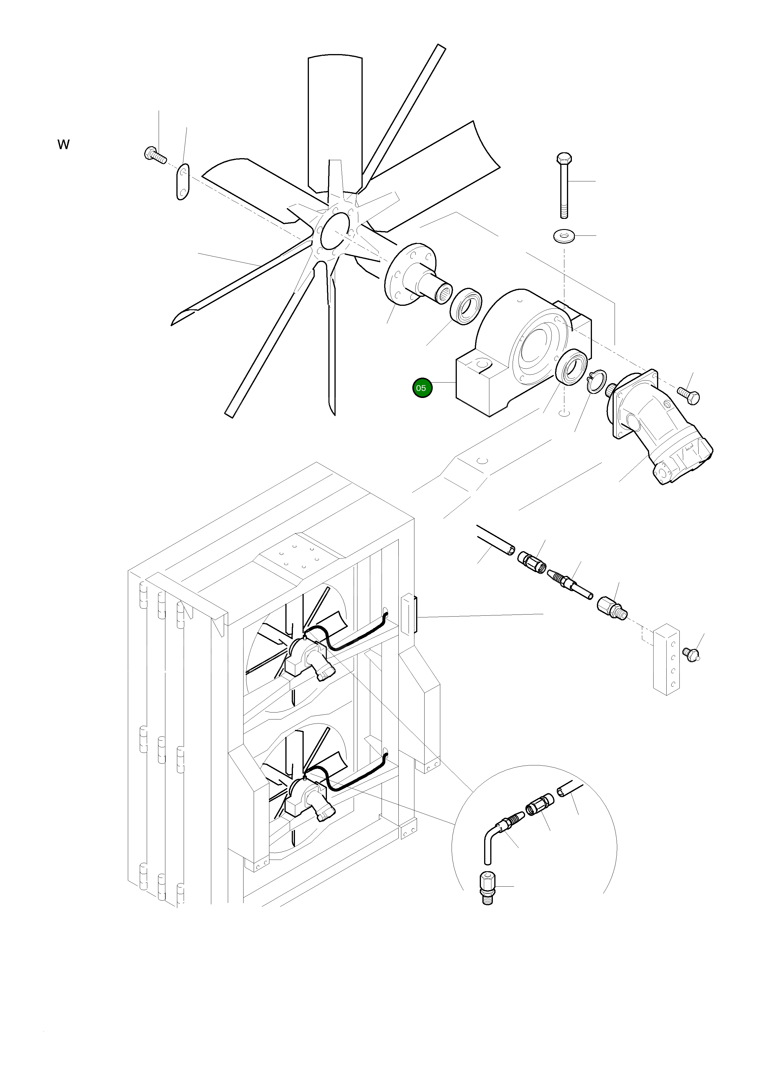 Фиксатор подшипника 395 511 40 Komatsu