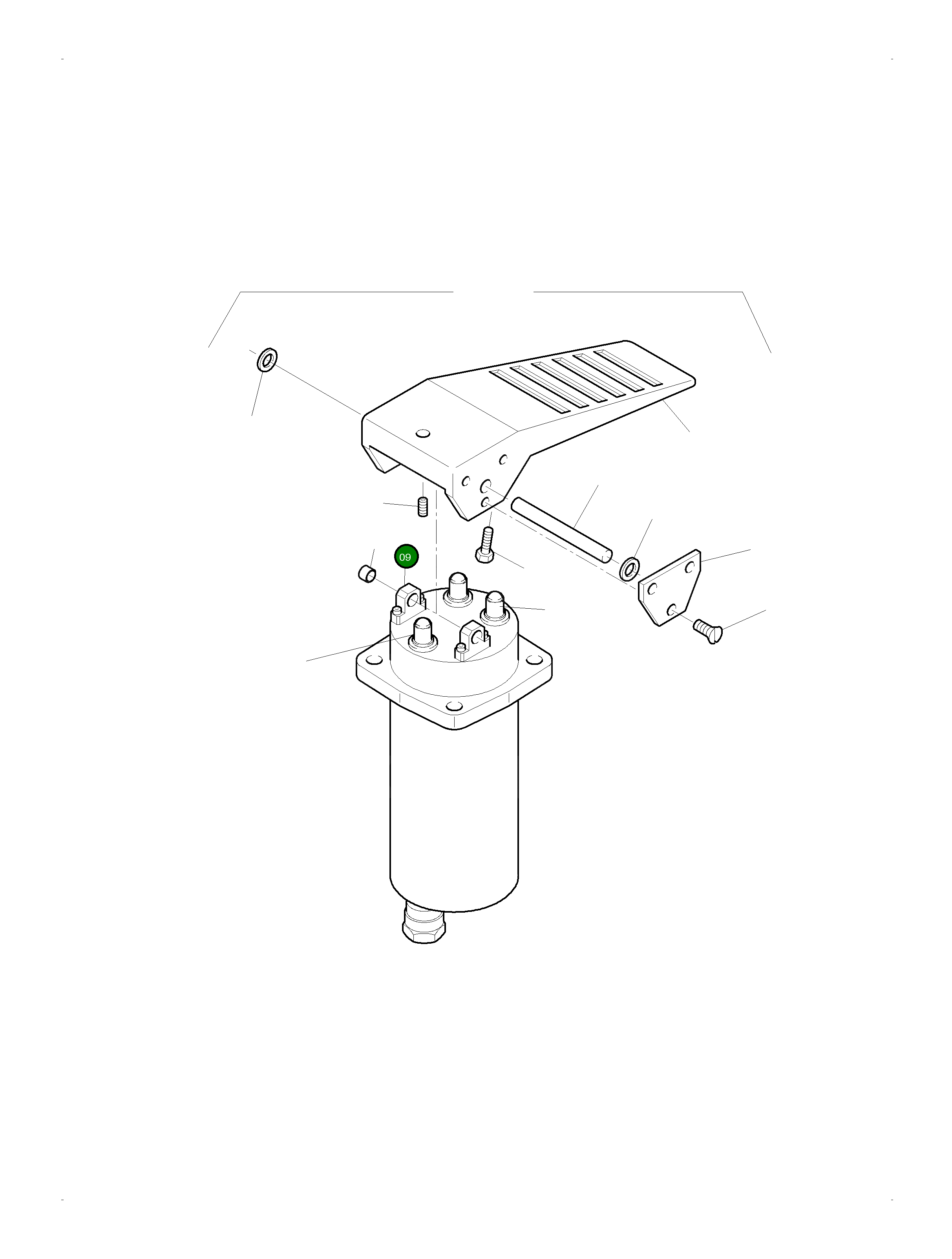 Опора подшипника в сборе 793 096 73 Komatsu