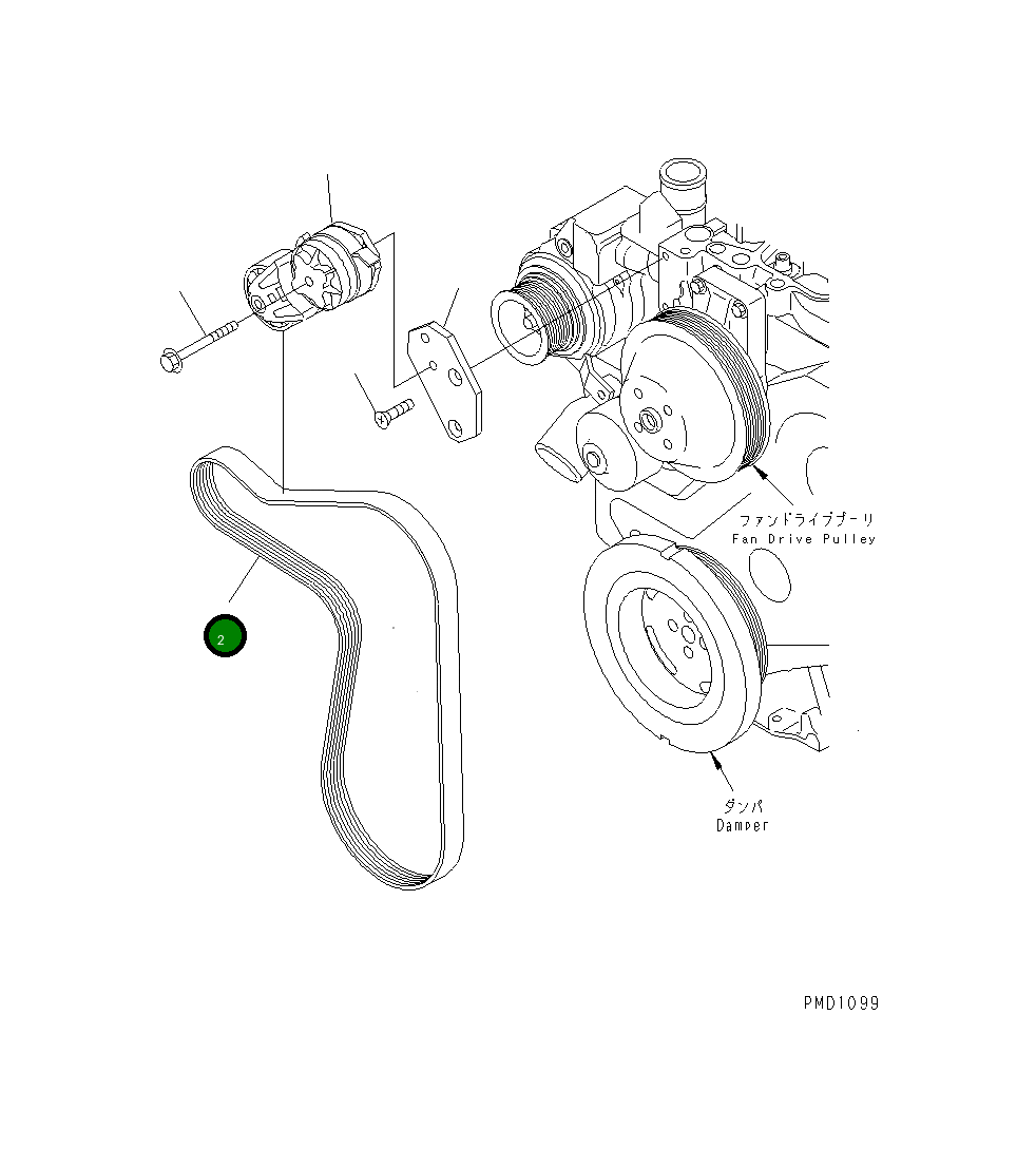 Ремень 6732-81-3530 Komatsu