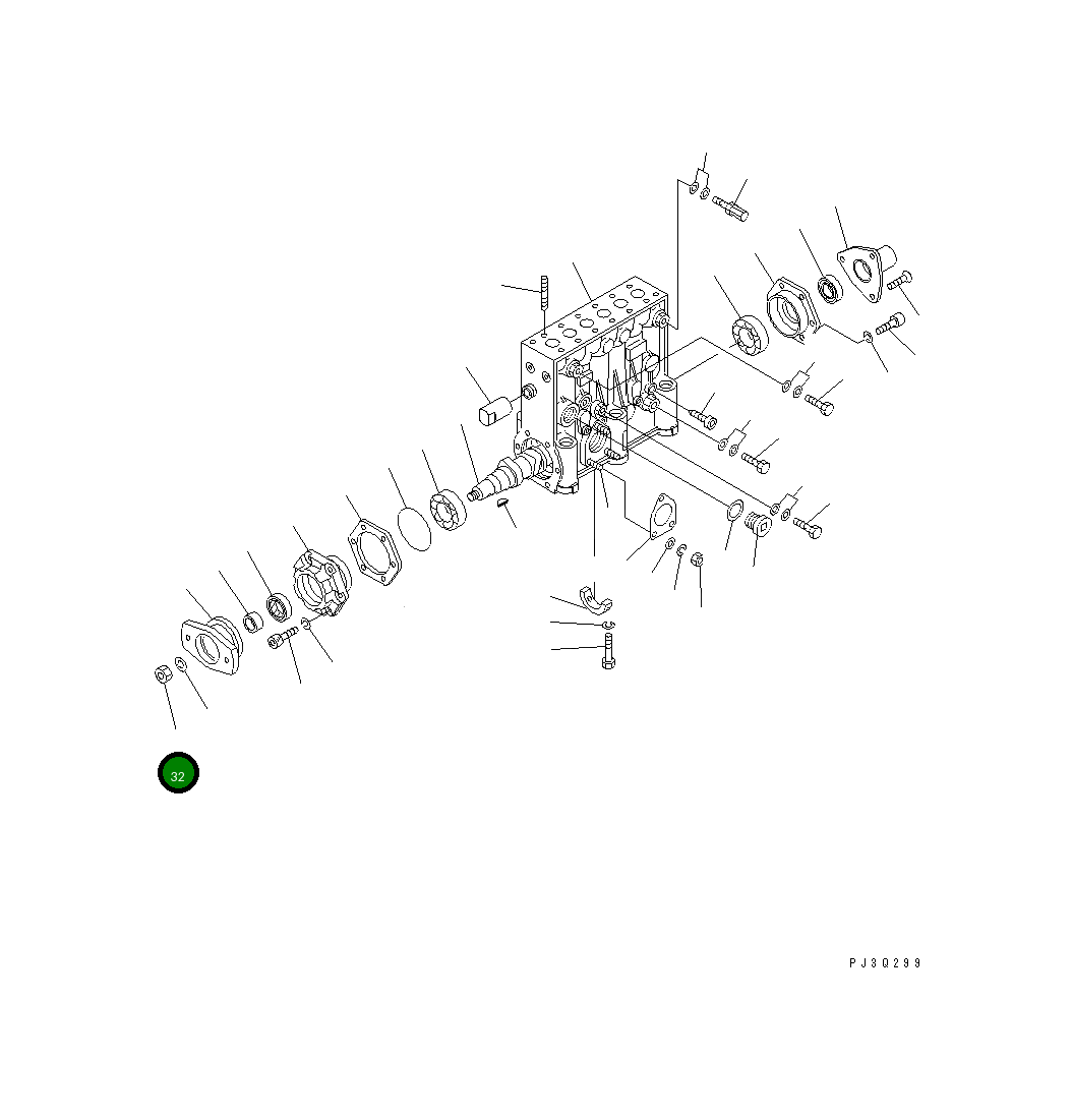 Гайка DK133342-0000 Komatsu