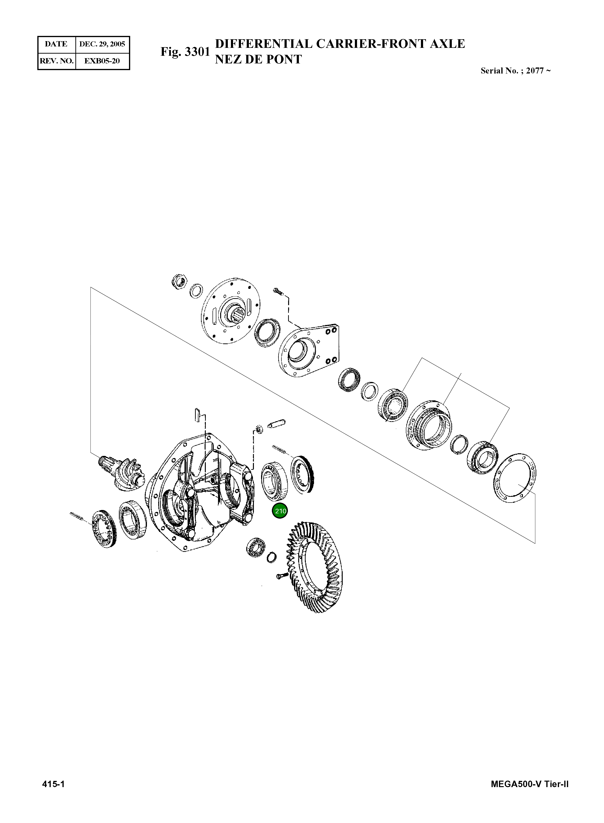 Роликовый подшипник K9002806 Komatsu